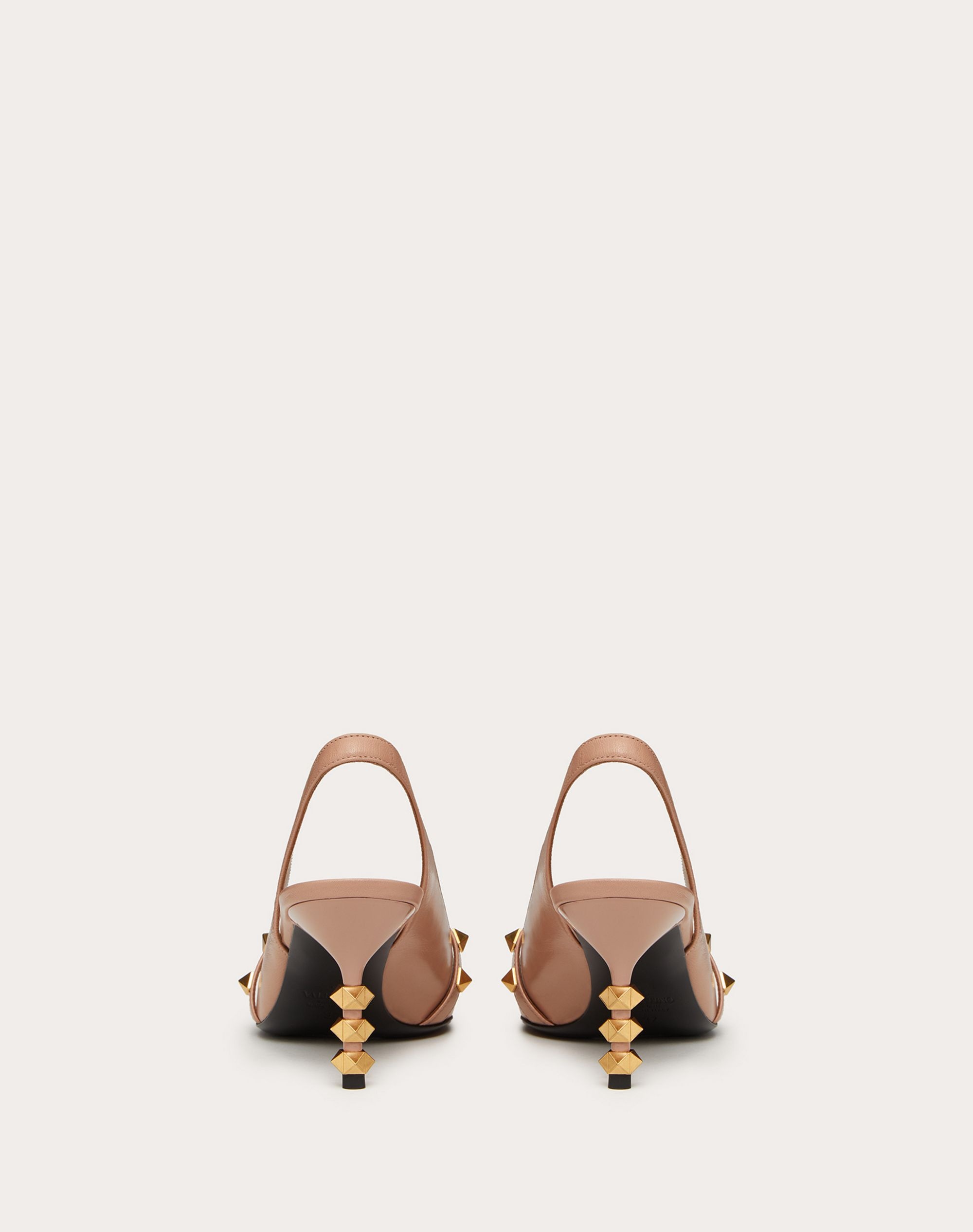 Rockstud Slingback Pump with sculpted heel in kidskin 70 mm - 3