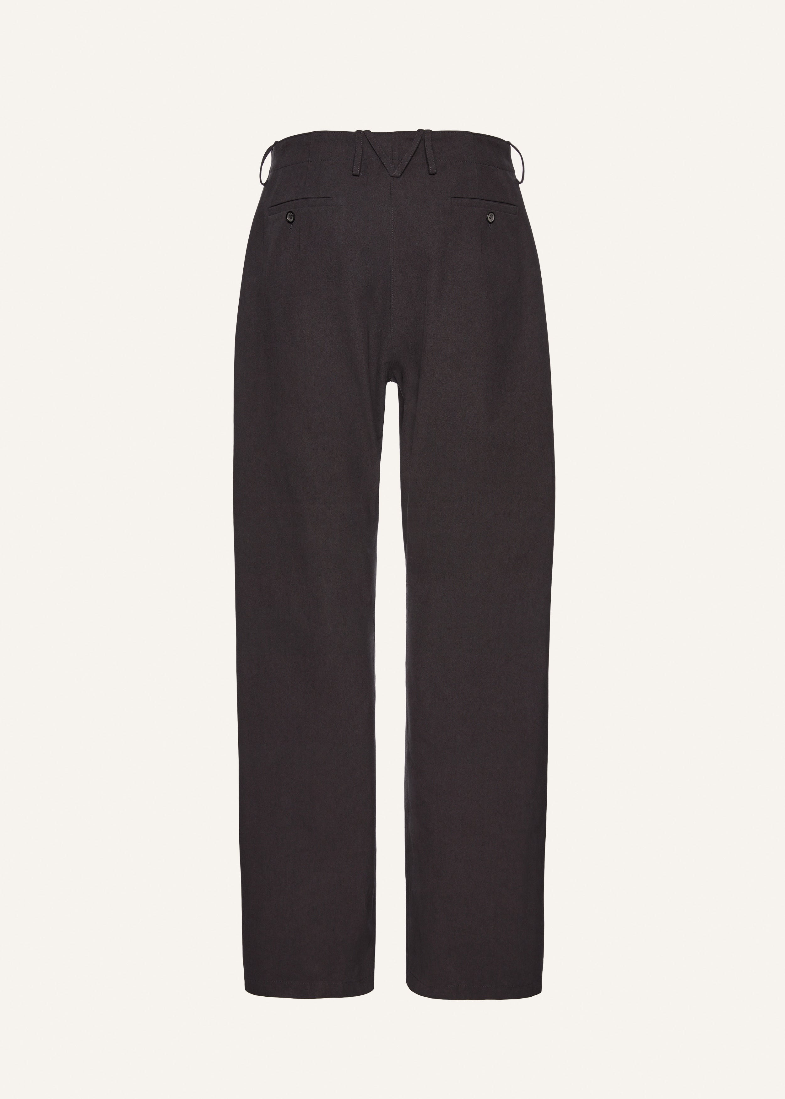 Wide-leg cotton trousers in grey - 2