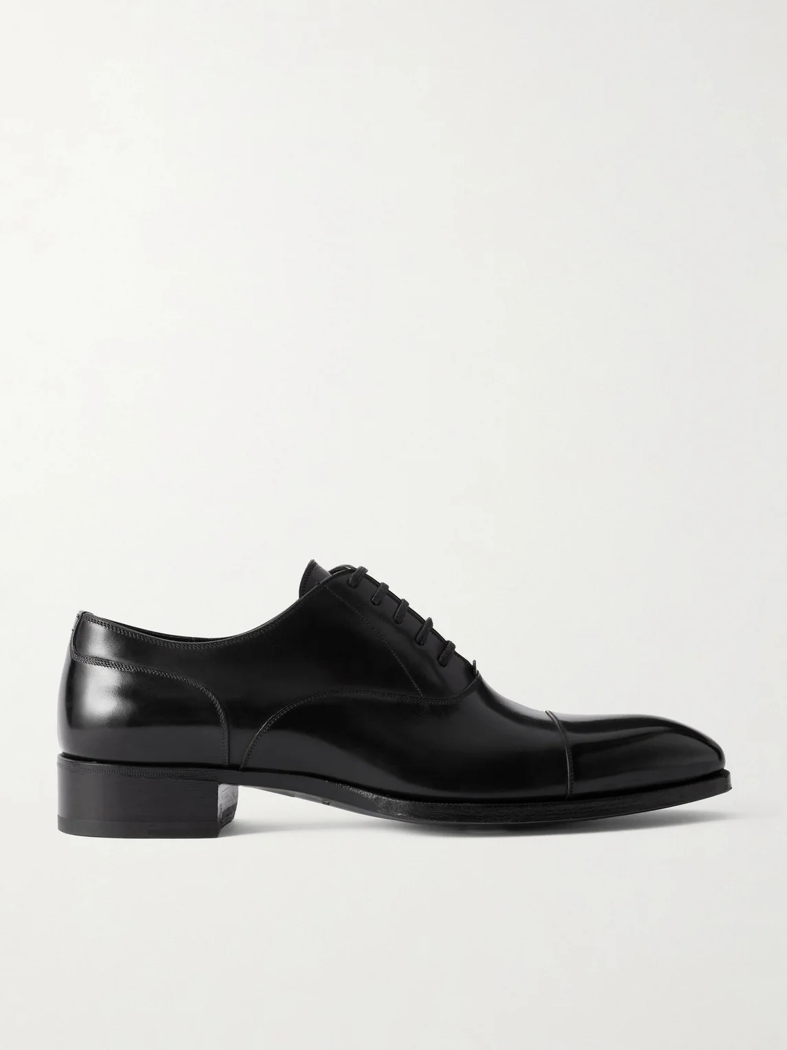 Elkan Burnished-Leather Oxford Shoes - 1