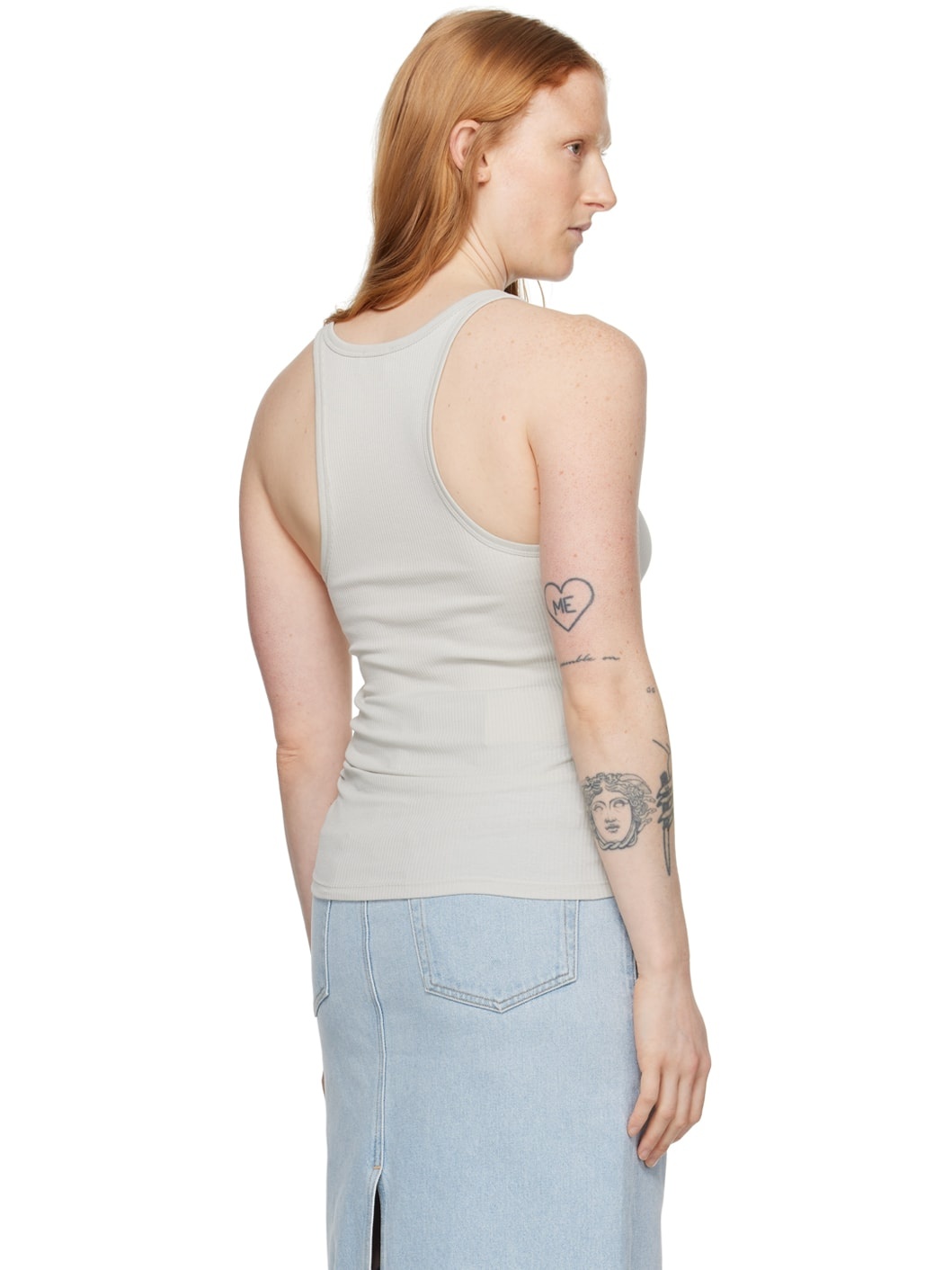 Gray Rib Tank Top - 3