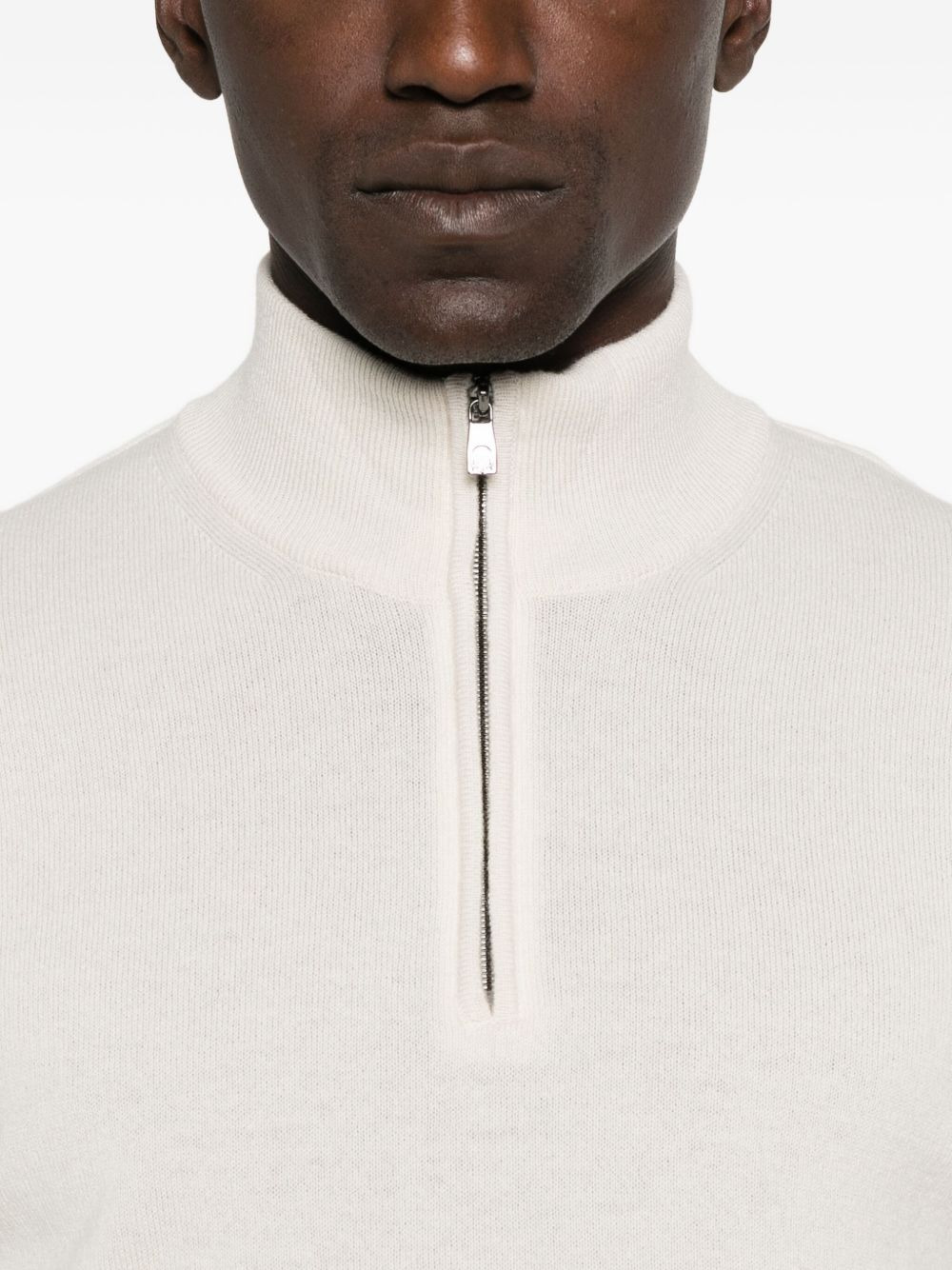 half-zip cashmere sweater - 5