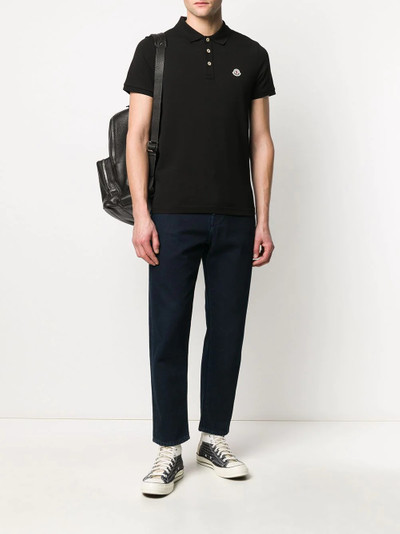 Moncler logo patch polo shirt outlook