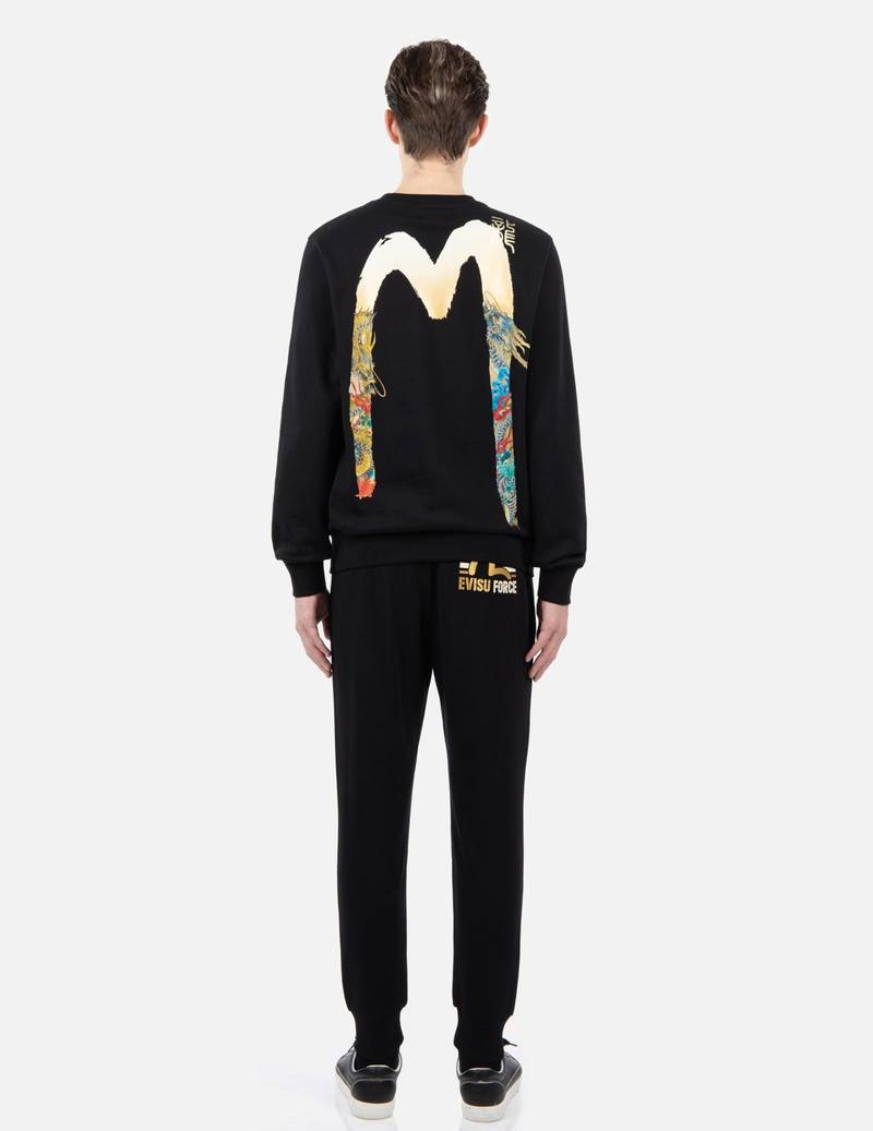 GRADATED DRAGON-DUO DAICOCK PRINT SWEATSHIRT 5