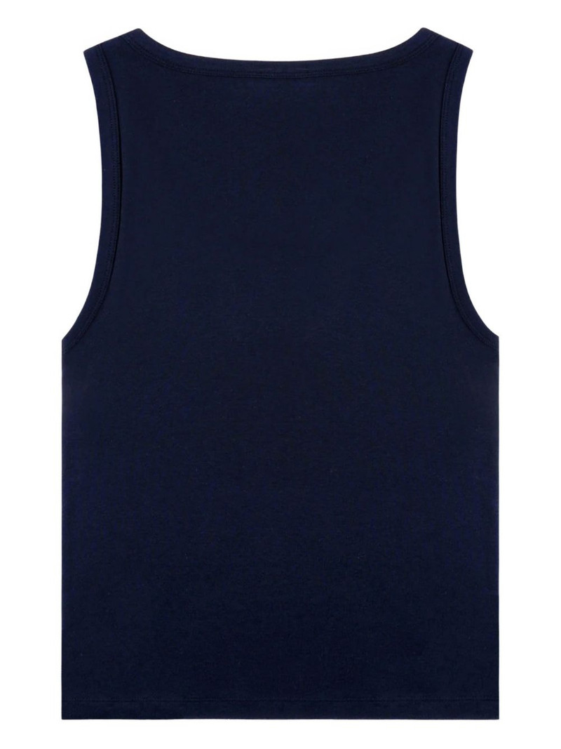 Sporty & Rich Baby logo-patch rib tank outlook