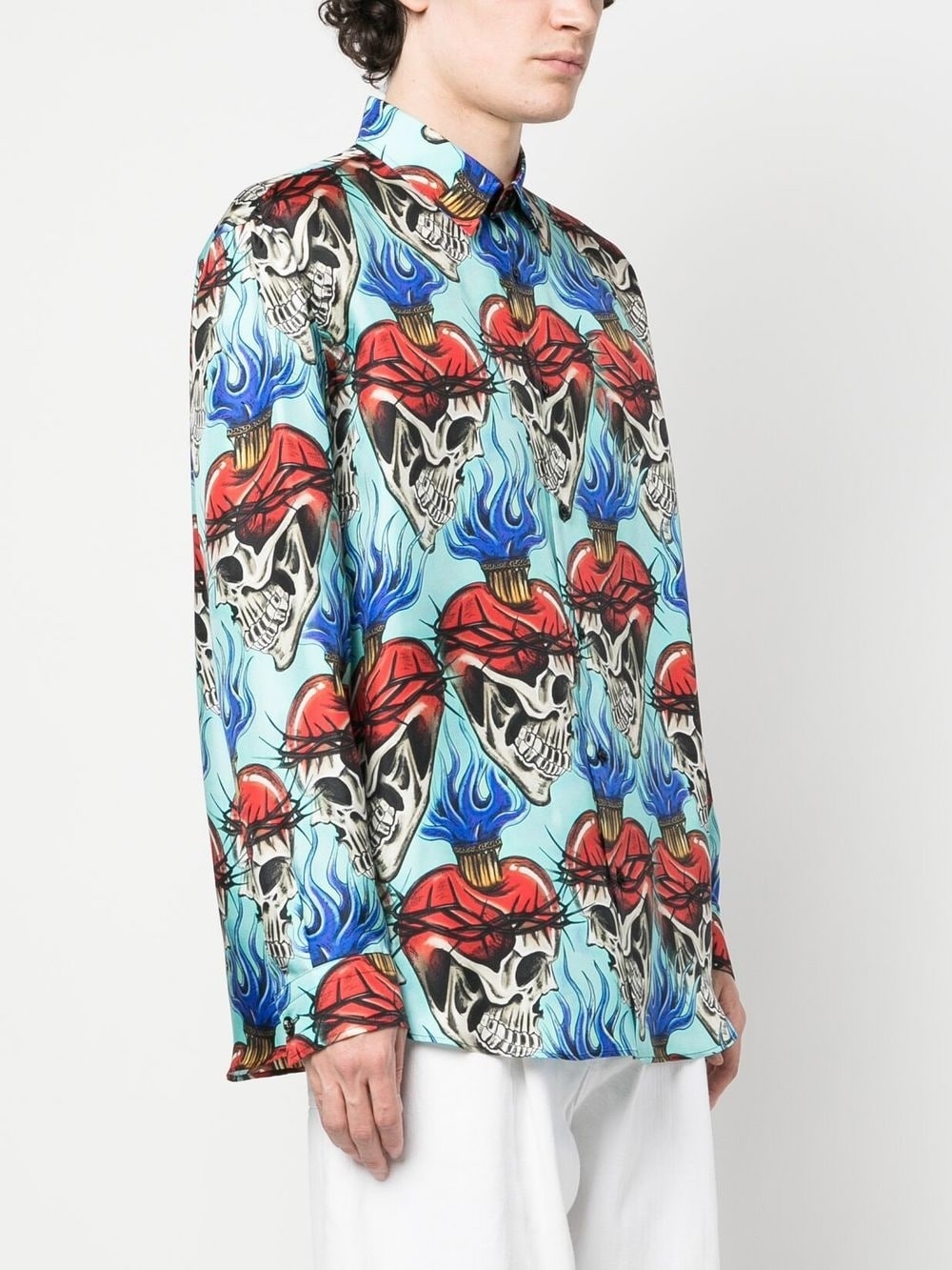 skull-print shirt - 3