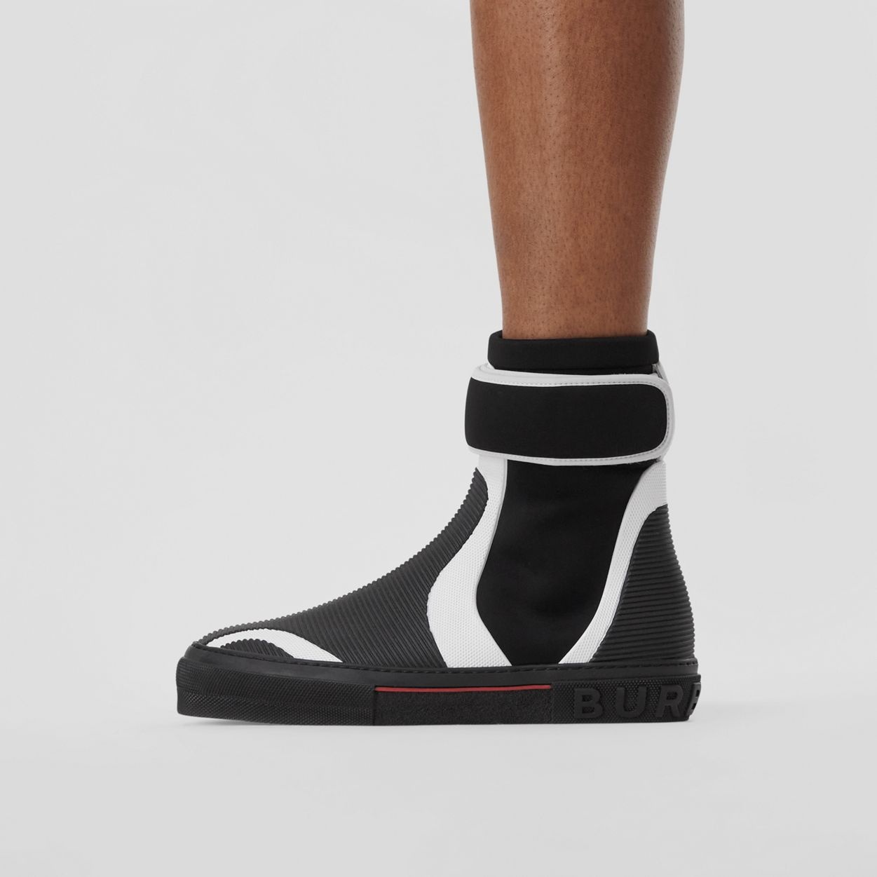 Stretch Nylon and Rubber Sub High-top Sneakers - 3