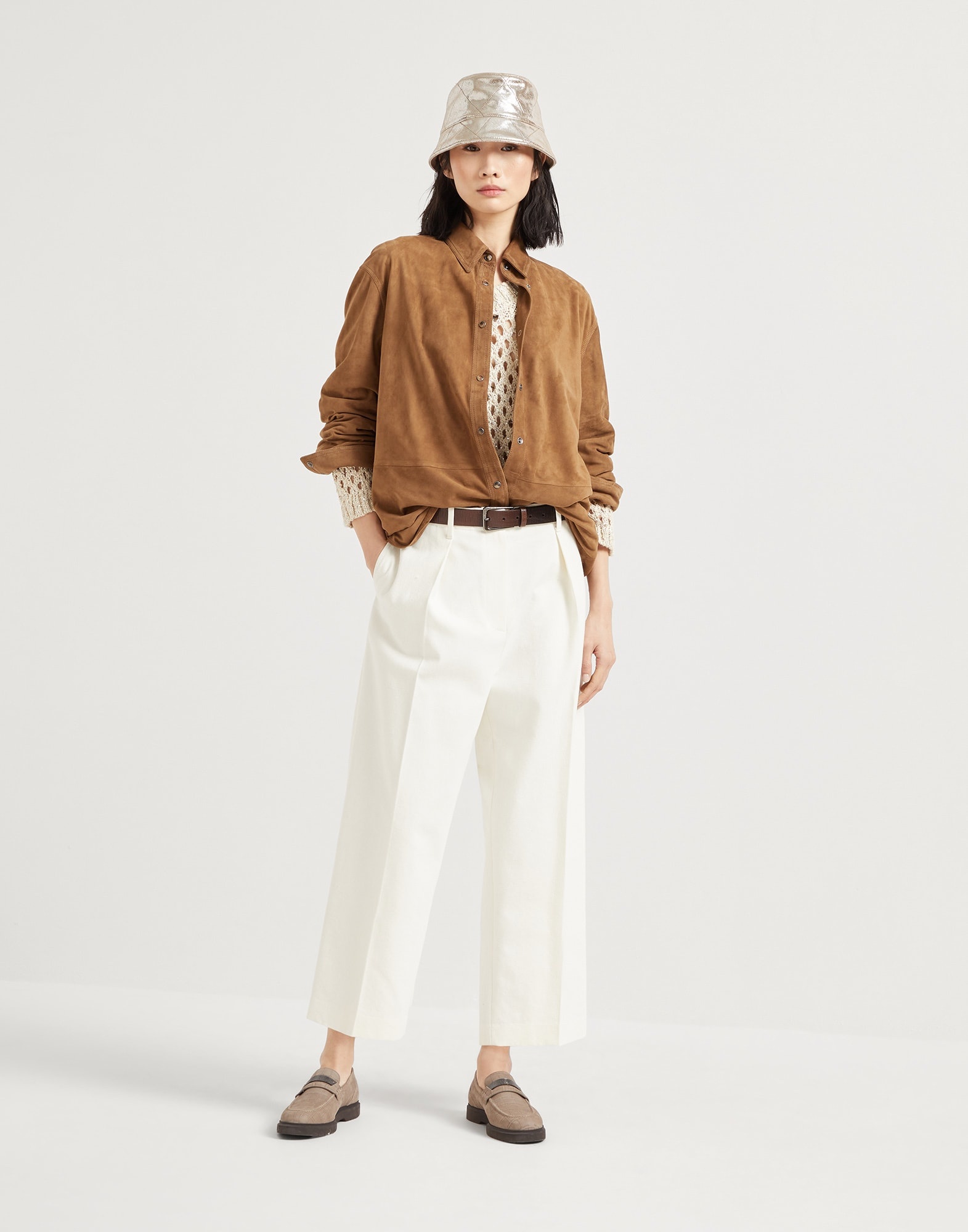 Silk and linen dazzling net sweater - 5