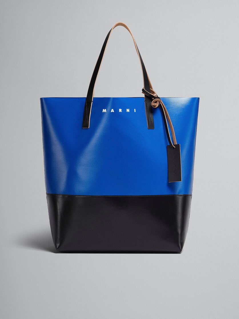 TRIBECA SHOPPING BAG IN BLUE AND BLACK - 1