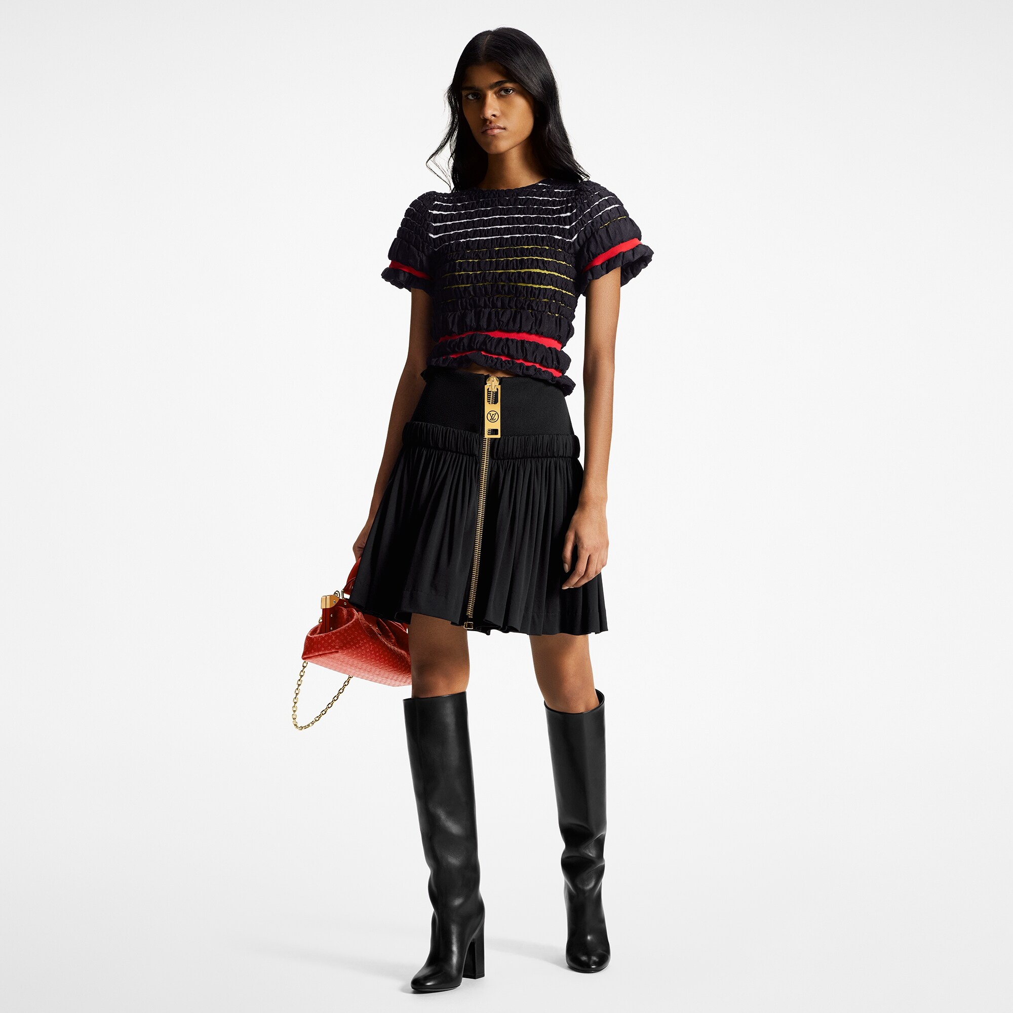 XXL Zipper Gathered Skirt - 2