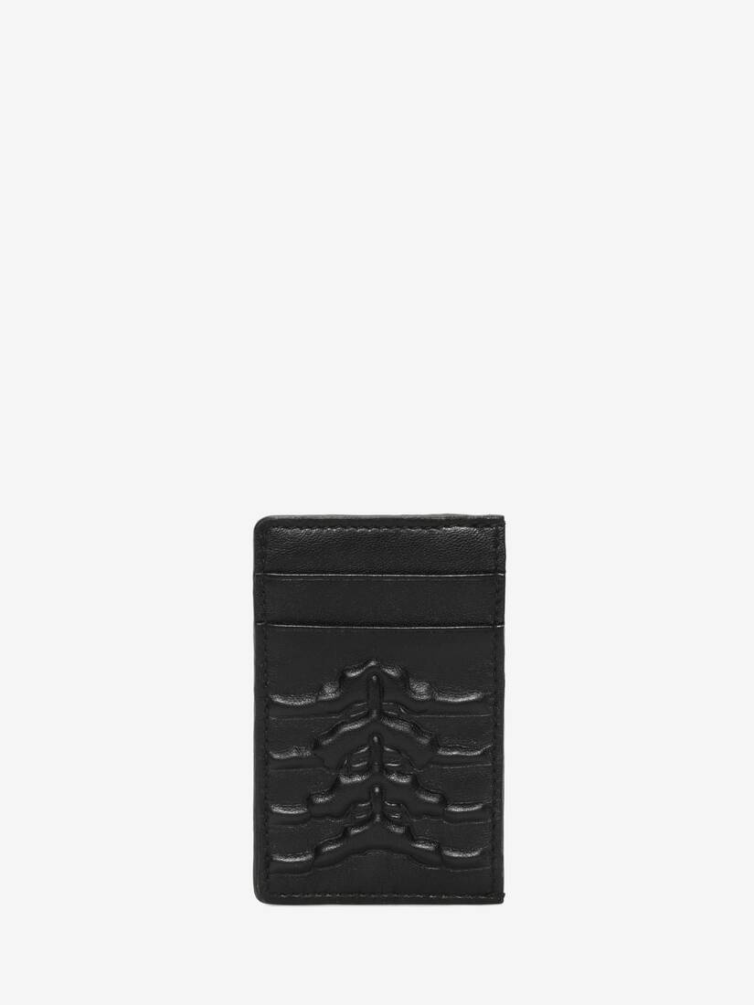 Men's Leather Card Holder in Black - 1