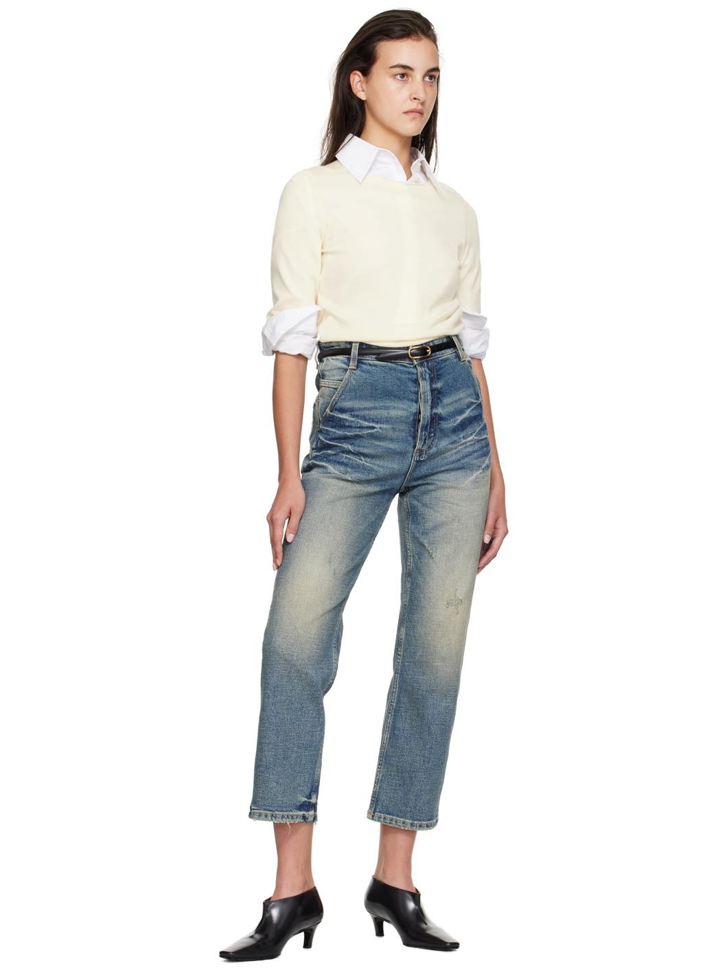 Black Skinny Oval Buckle Belt - 3