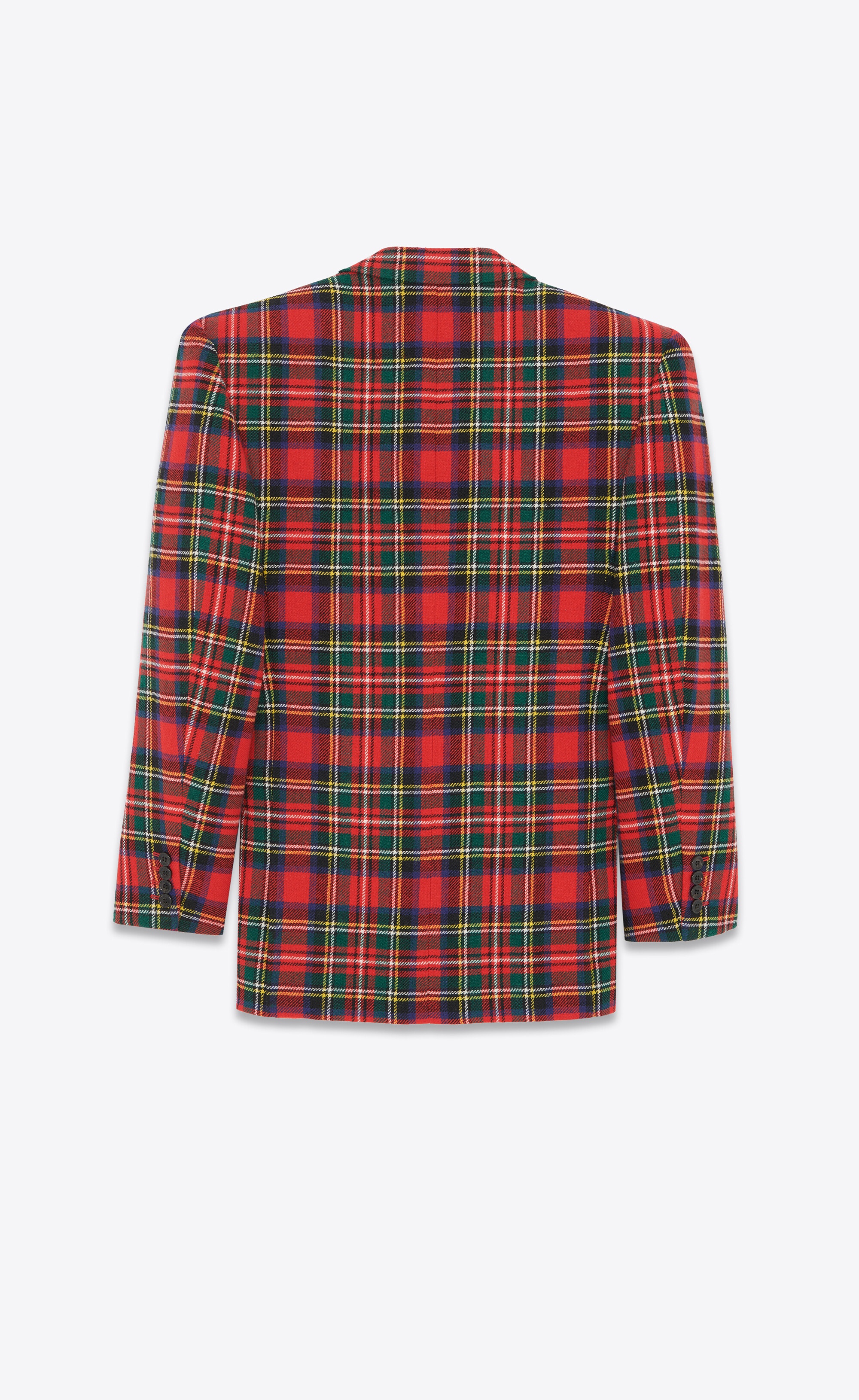 oversized jacket in tartan wool - 4