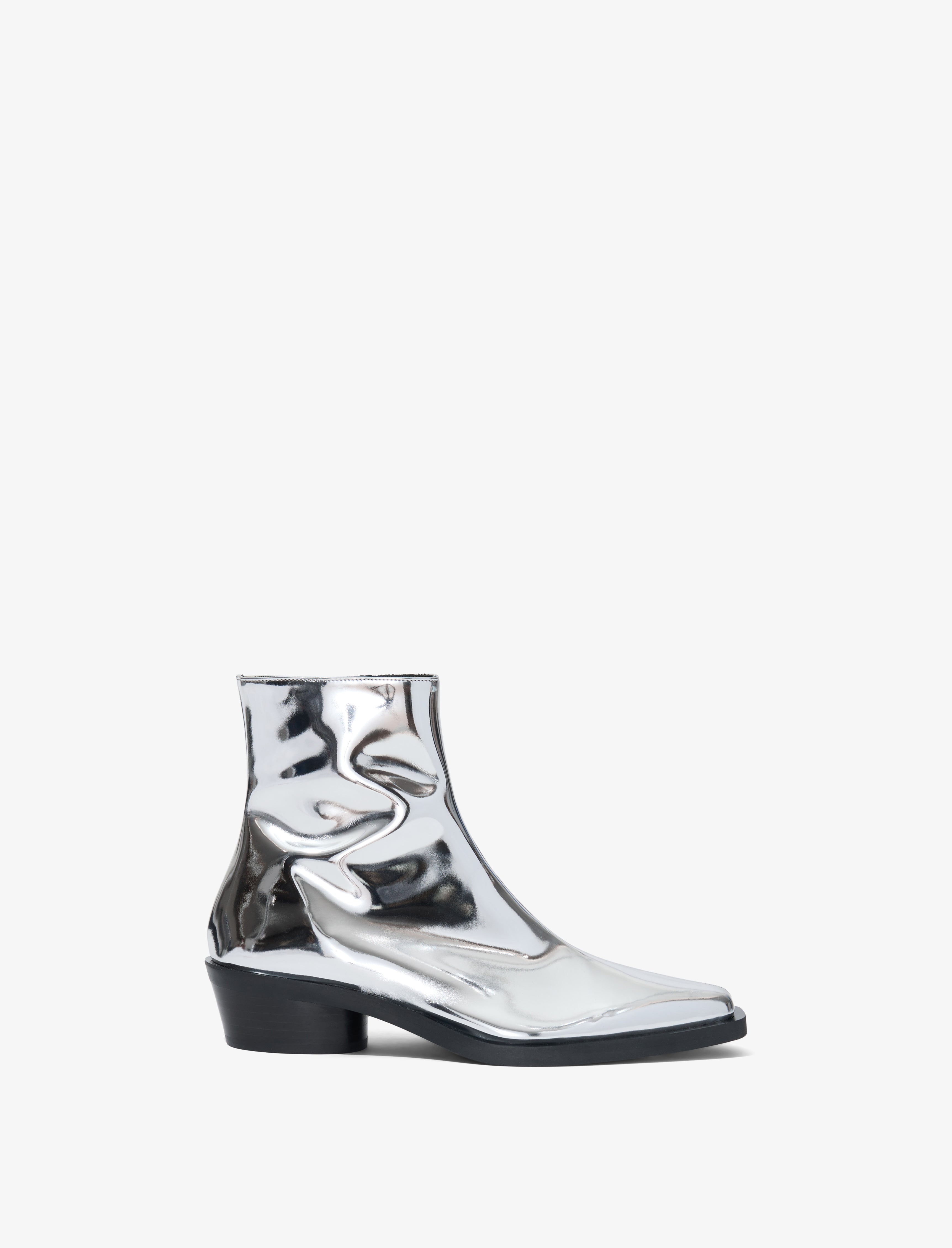 Bronco Ankle Boots in Mirrored Metallic - 1