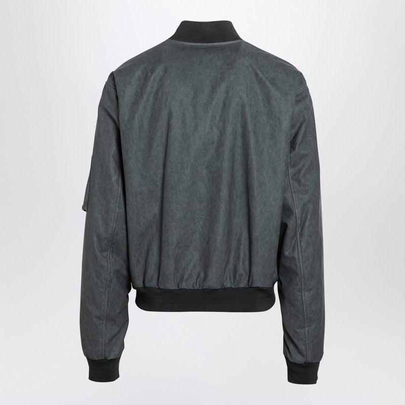 Dolce&Gabbana Light Grey Linen Bomber Jacket Men - 2
