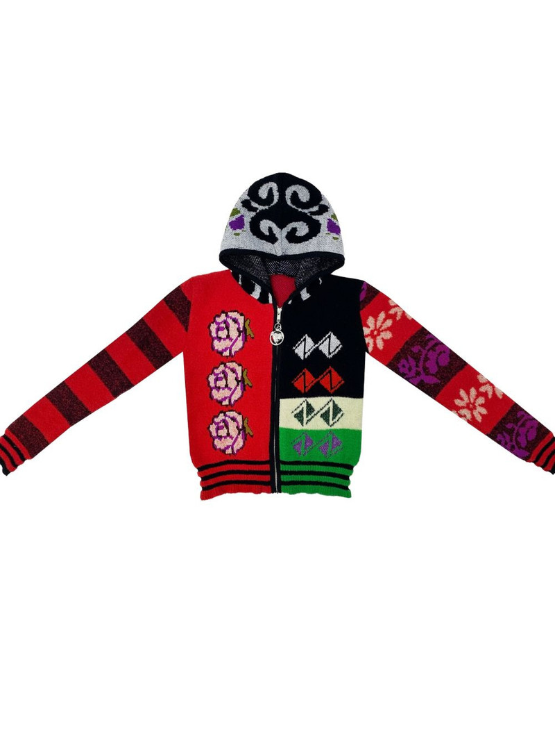 Chopova Lowena intarsia-knit floral-motif cardigan outlook