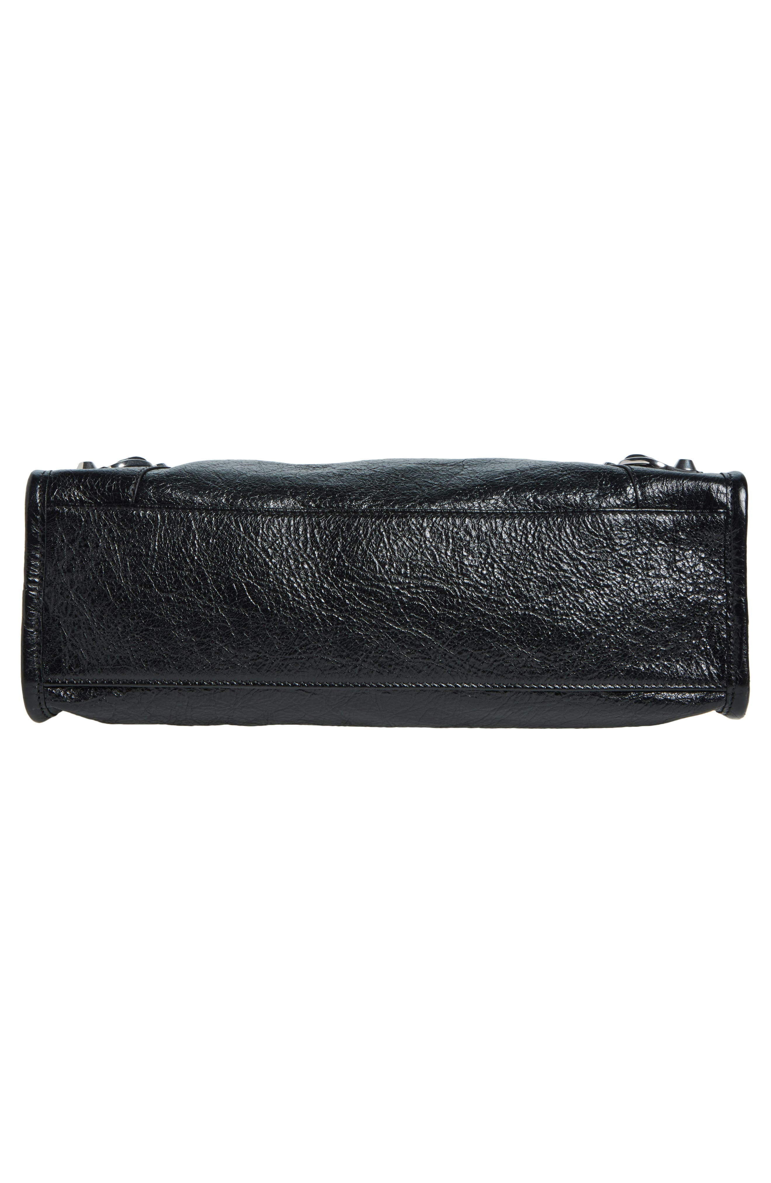 Balenciaga Small Le City Crinkle Leather Top Handle Bag in 1000 Black at Nordstrom - 7