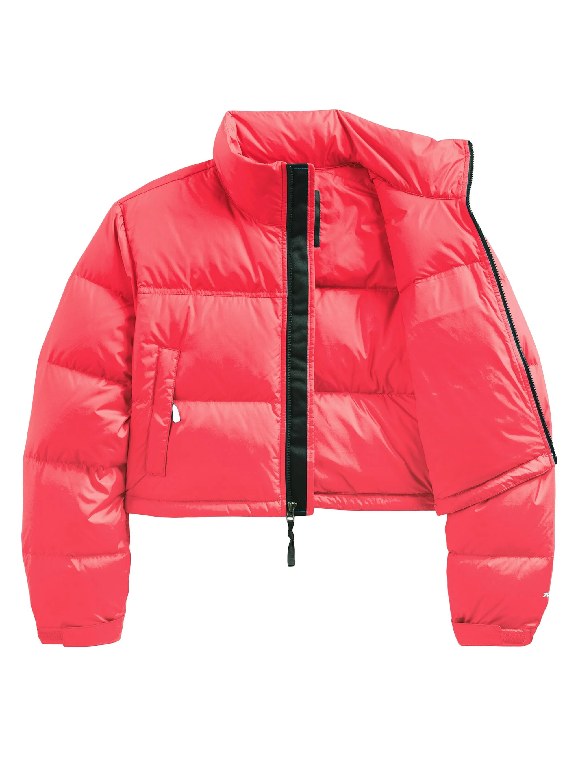Women's Nuptse Cropped Down Puffer Jacket - Coral - 1