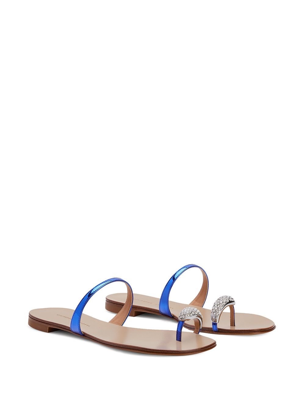 crystal toe strap sandals - 2