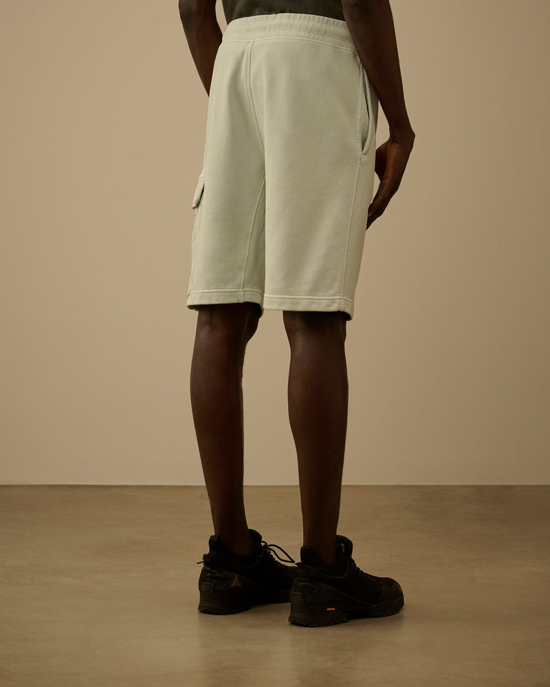 Cotton Diagonal Fleece Cargo Sweatshorts 4