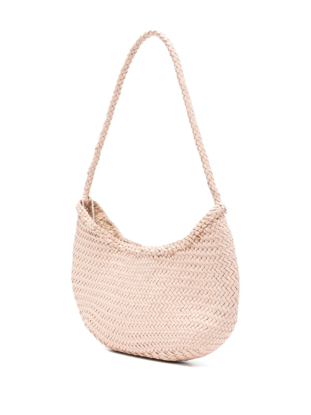 braided leather shoulder bag - 2