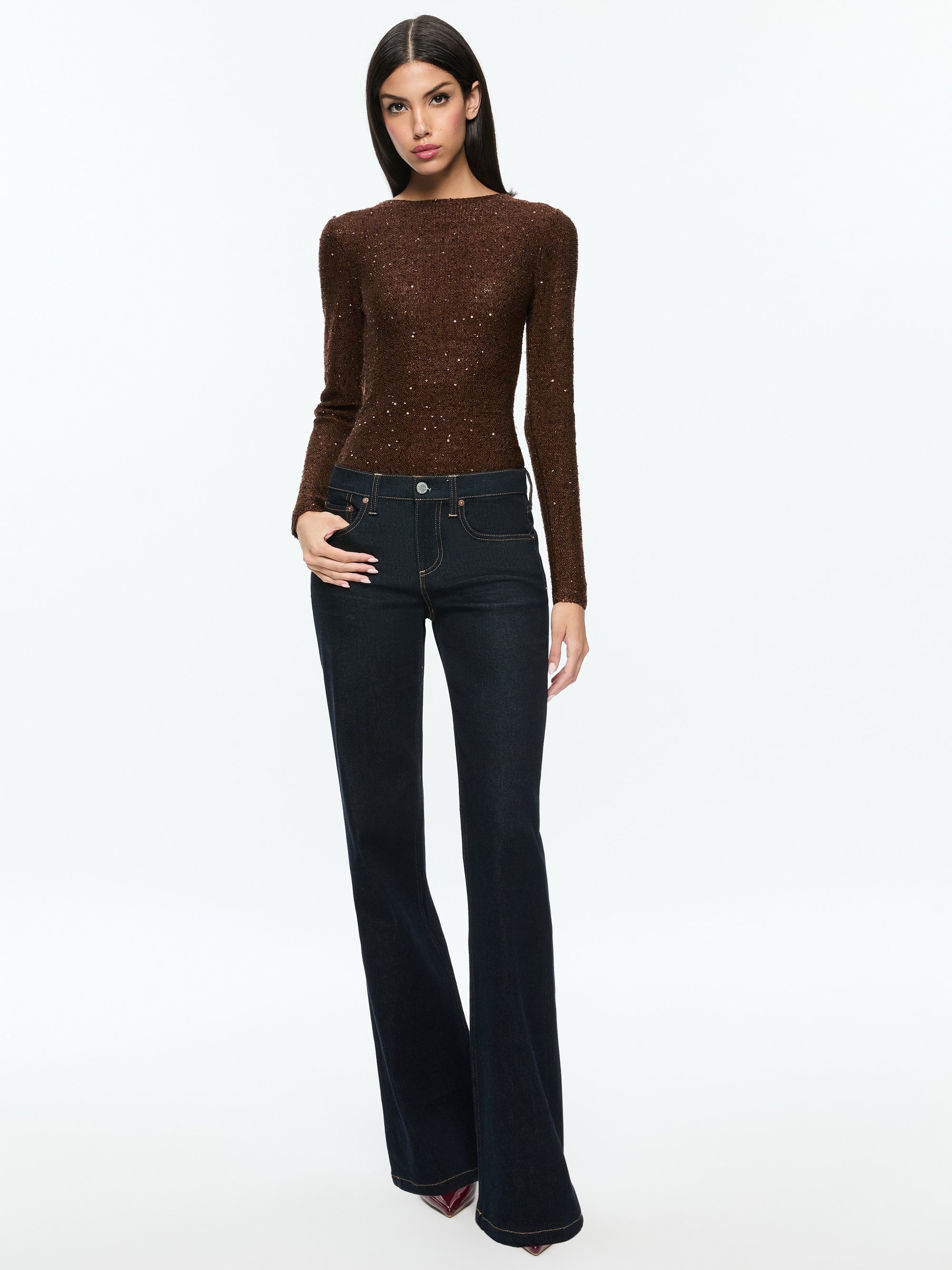 ENEIDA SLIM SEQUIN CREW - 3