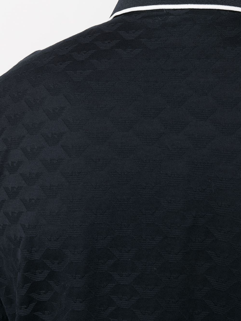 textured knit polo shirt - 5