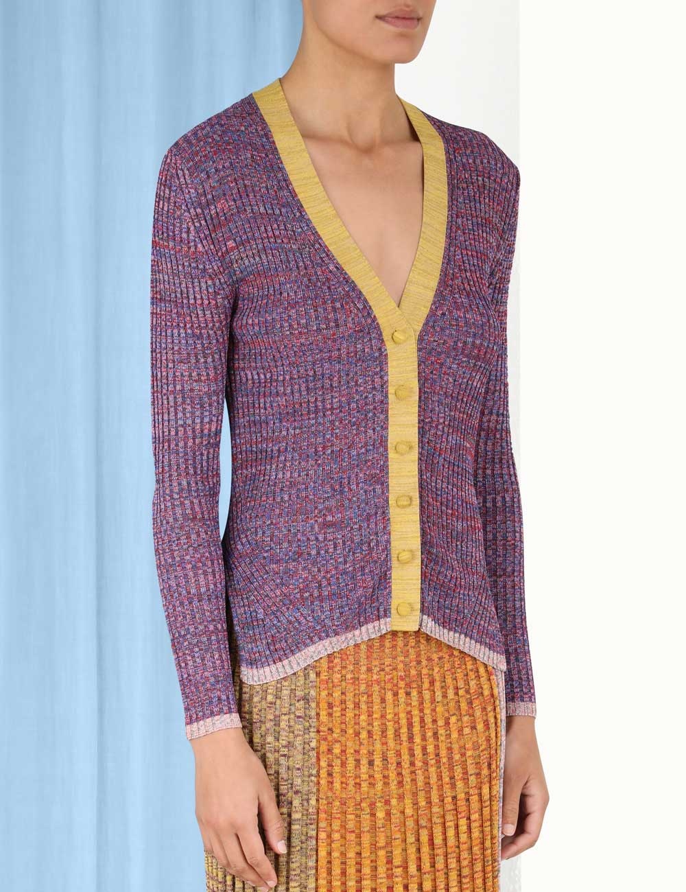 KALEIDOSCOPE MOULINE CARDIGAN - 5