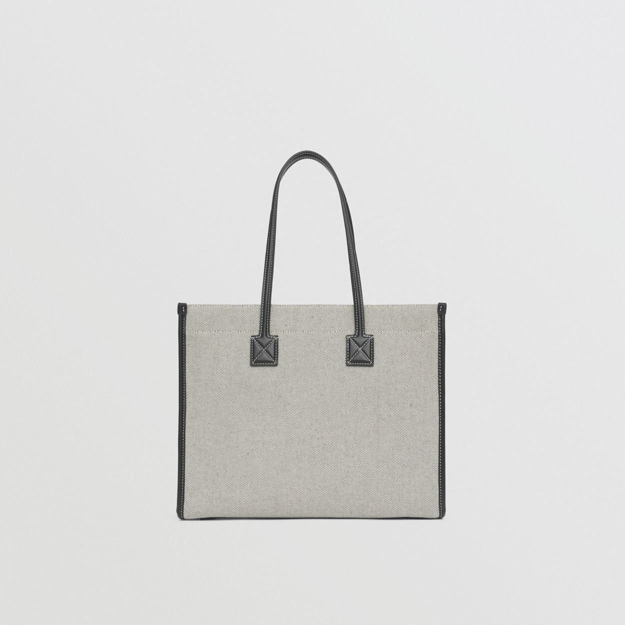 Small Two-tone Canvas and Leather Freya Tote 8