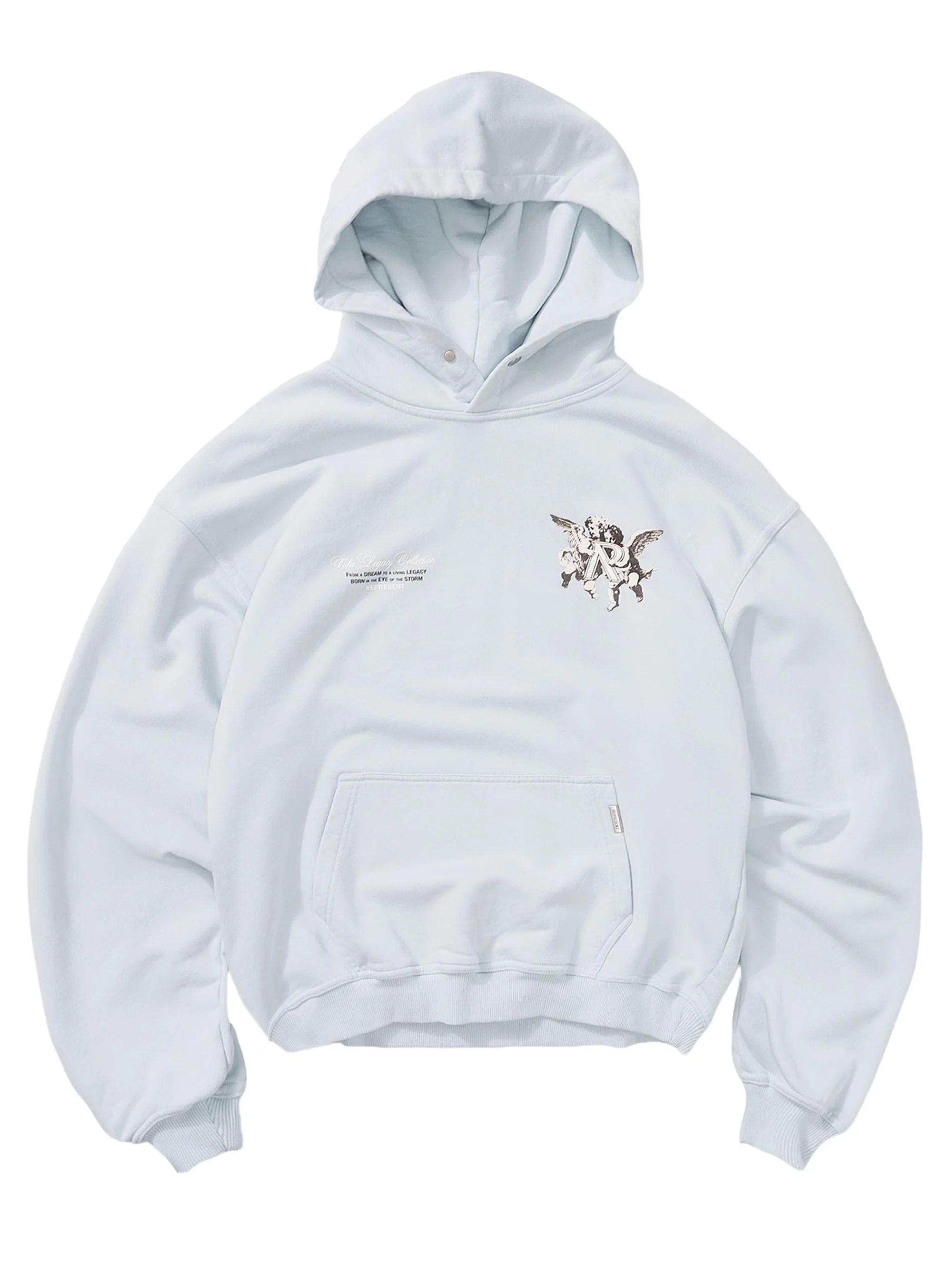 Men's Legacy Cherubs Graphic Cotton Hoodie - Cloud - 1