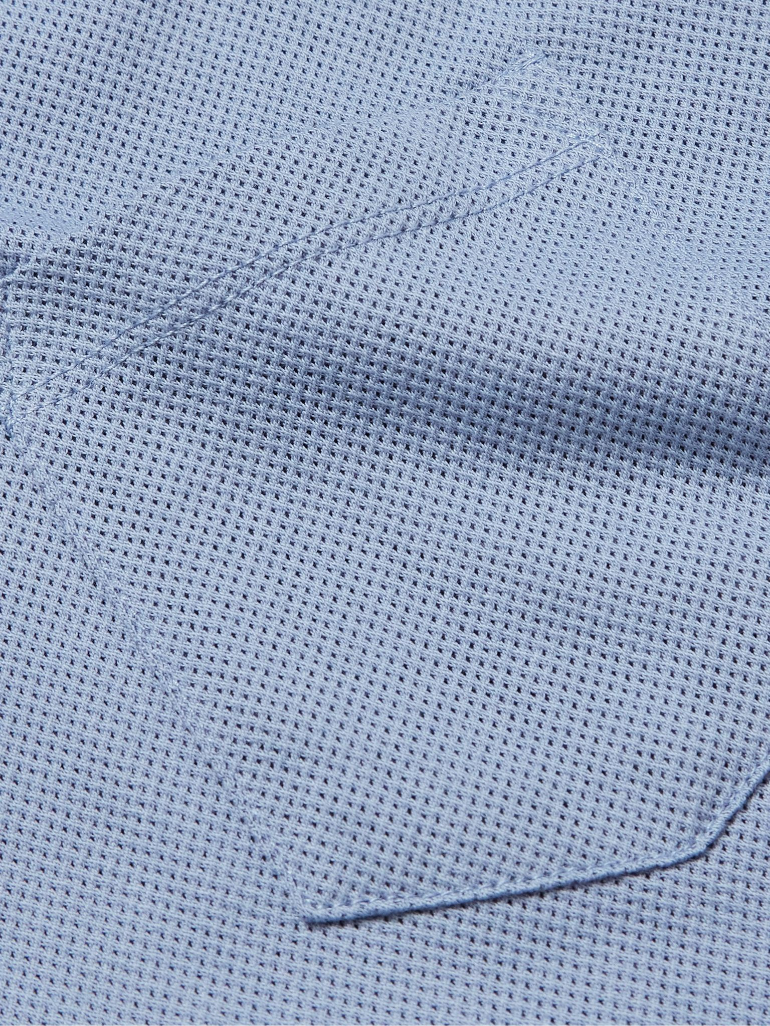 Riviera Cotton-Mesh Polo Shirt Blue - 5