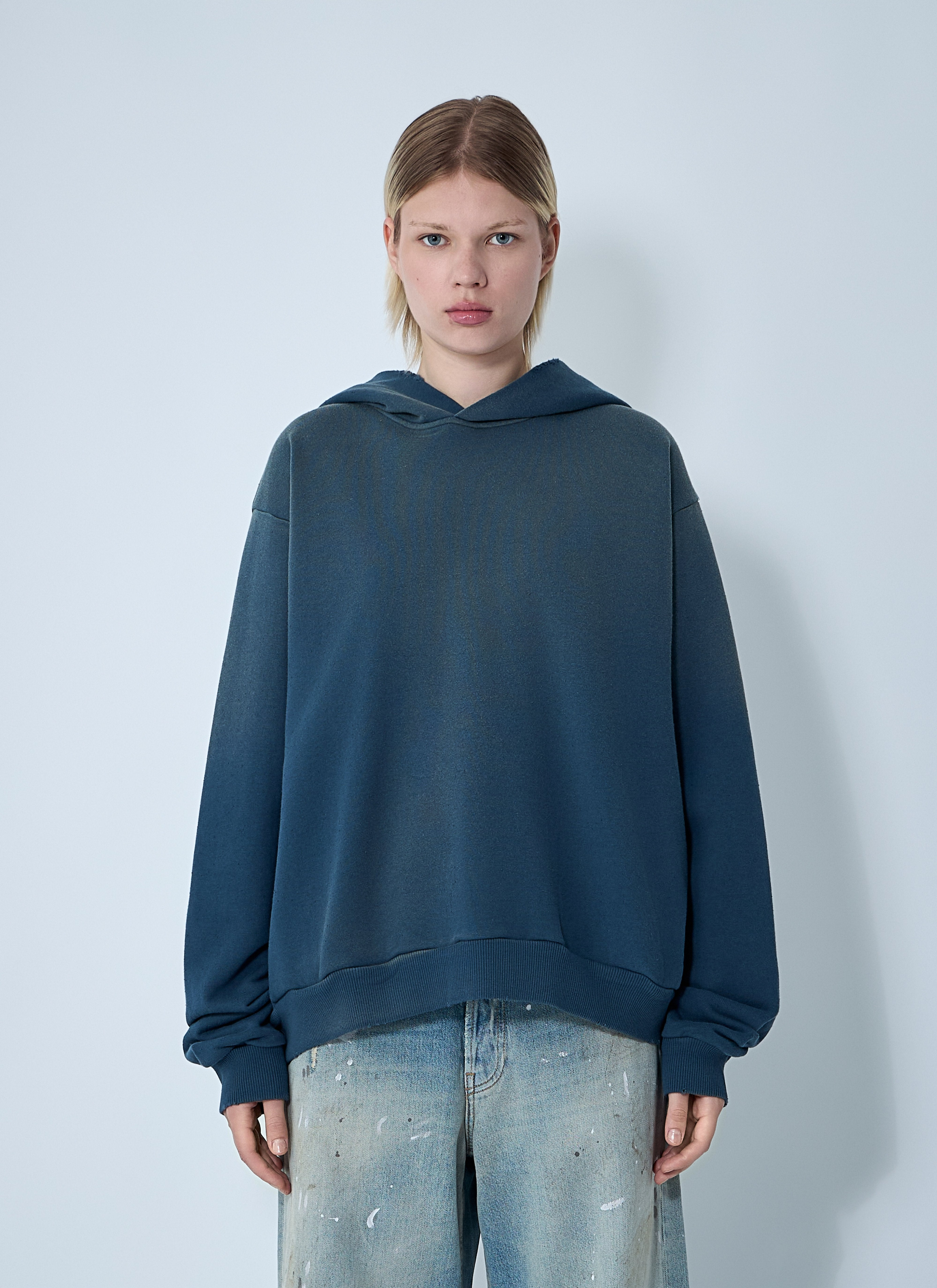 Acne Studios Women Hooded Logo Motif Sweatshirt - 7