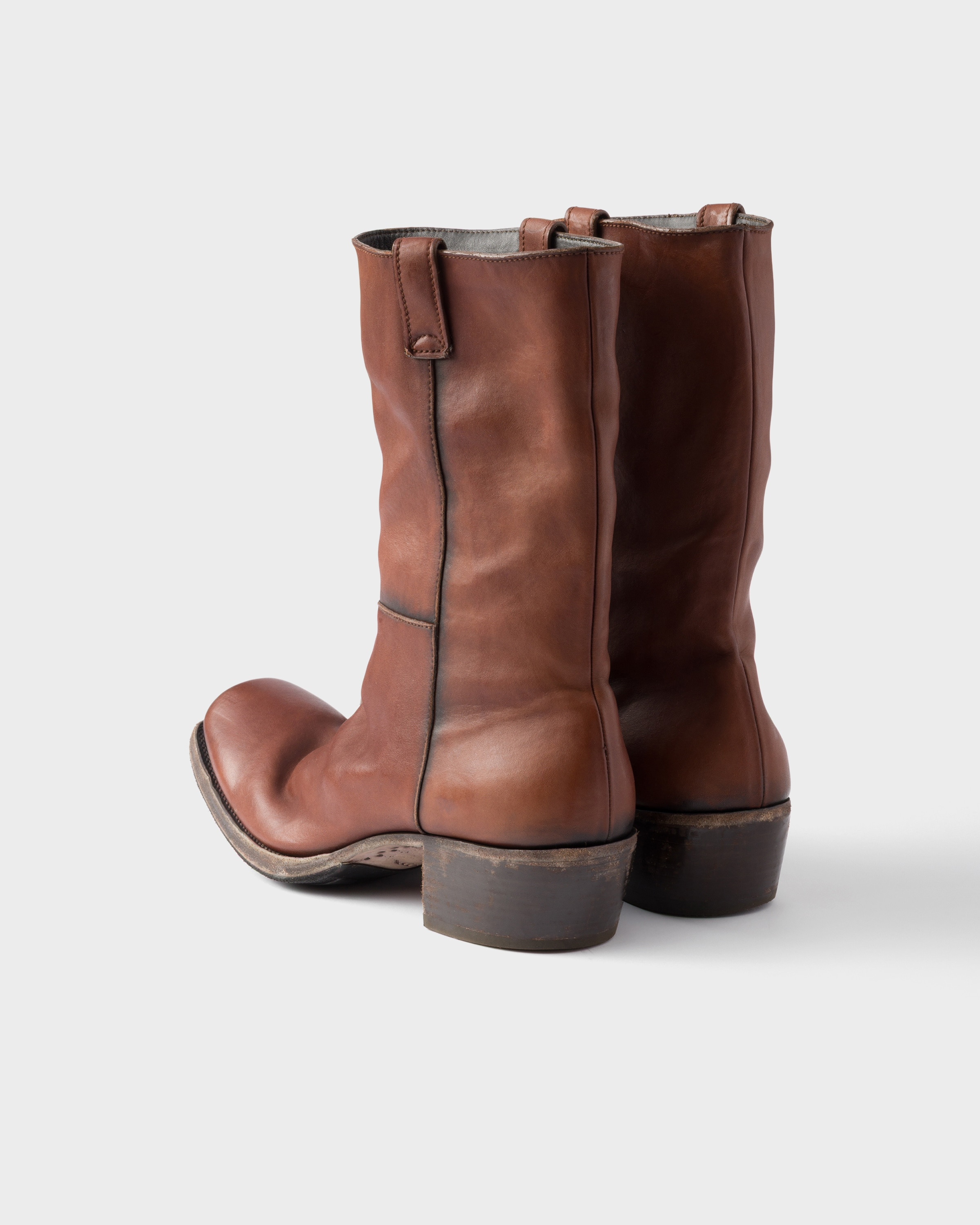 Antique leather boots - 5