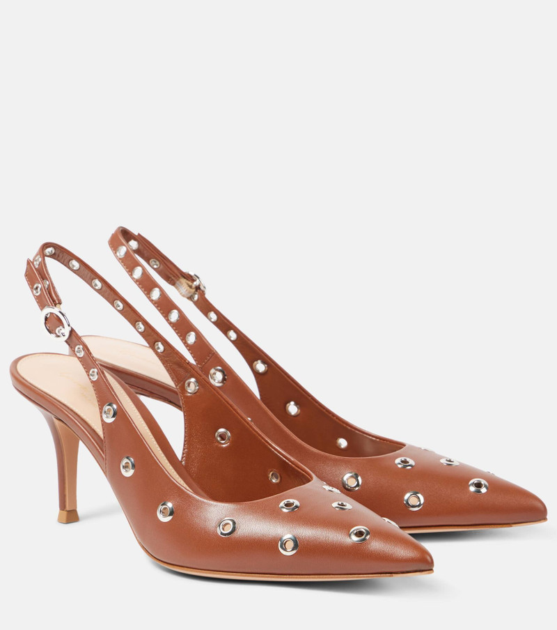 Lydia 70 leather slingback sandals - 1
