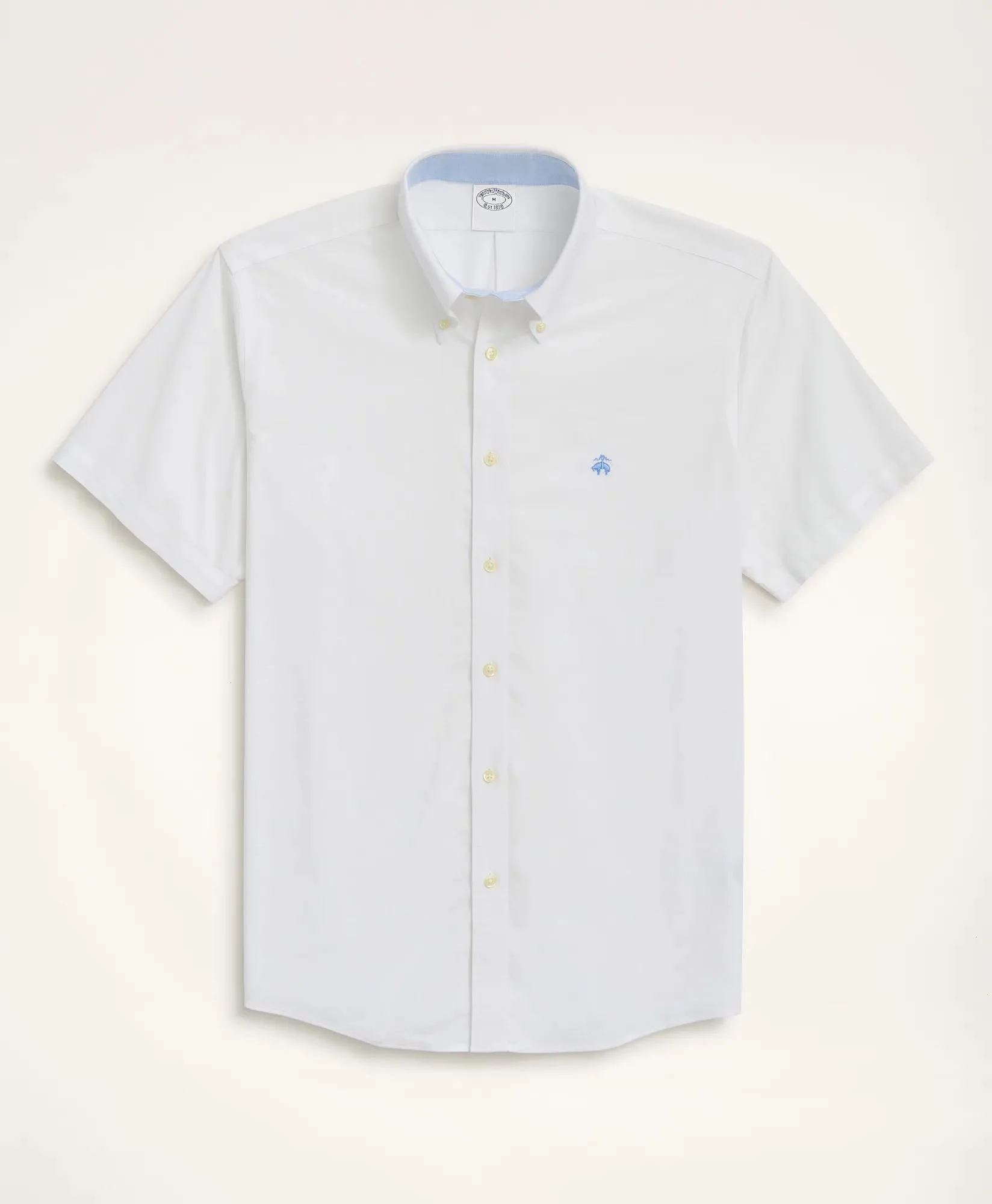 Stretch Non-Iron Oxford Button-Down Collar Short-Sleeve Sport Shirt - 1