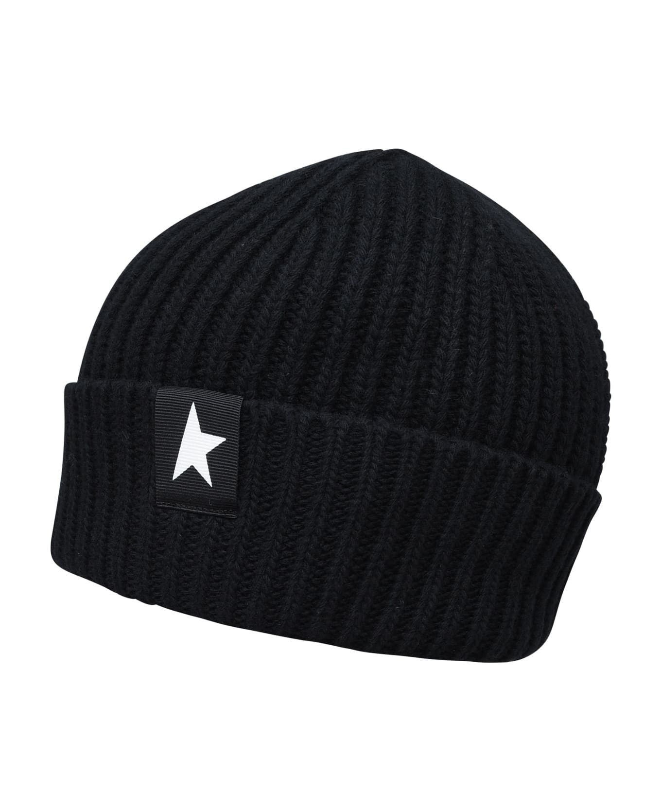 Black Wool Damian Star Beanie - 2