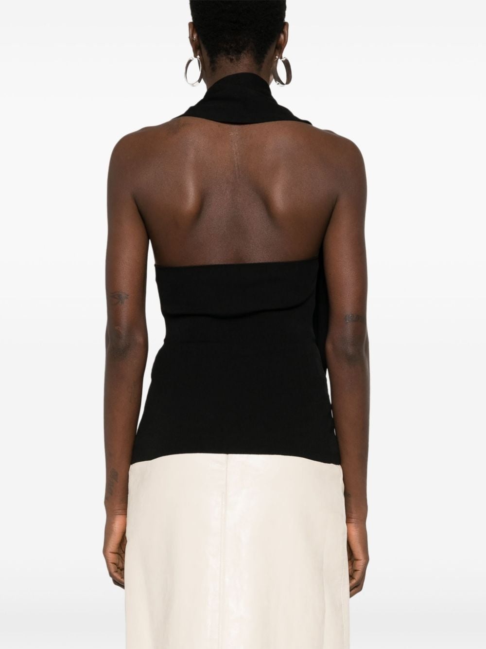 halterneck knitted top - 4