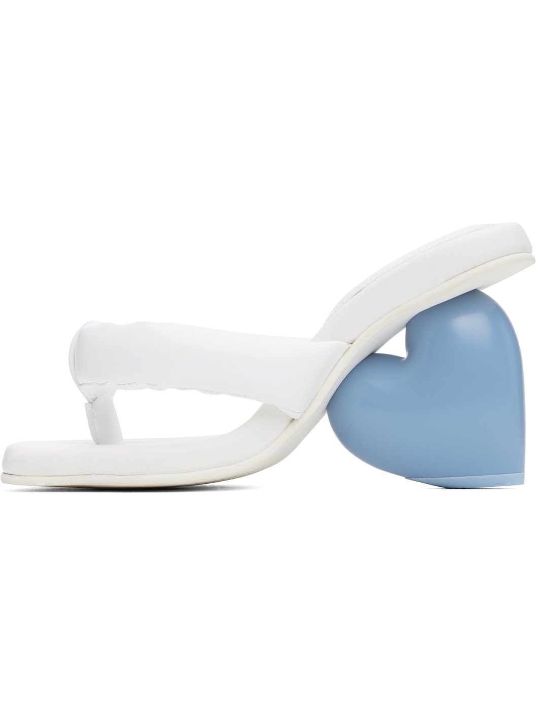 White Love Heeled Sandals - 3