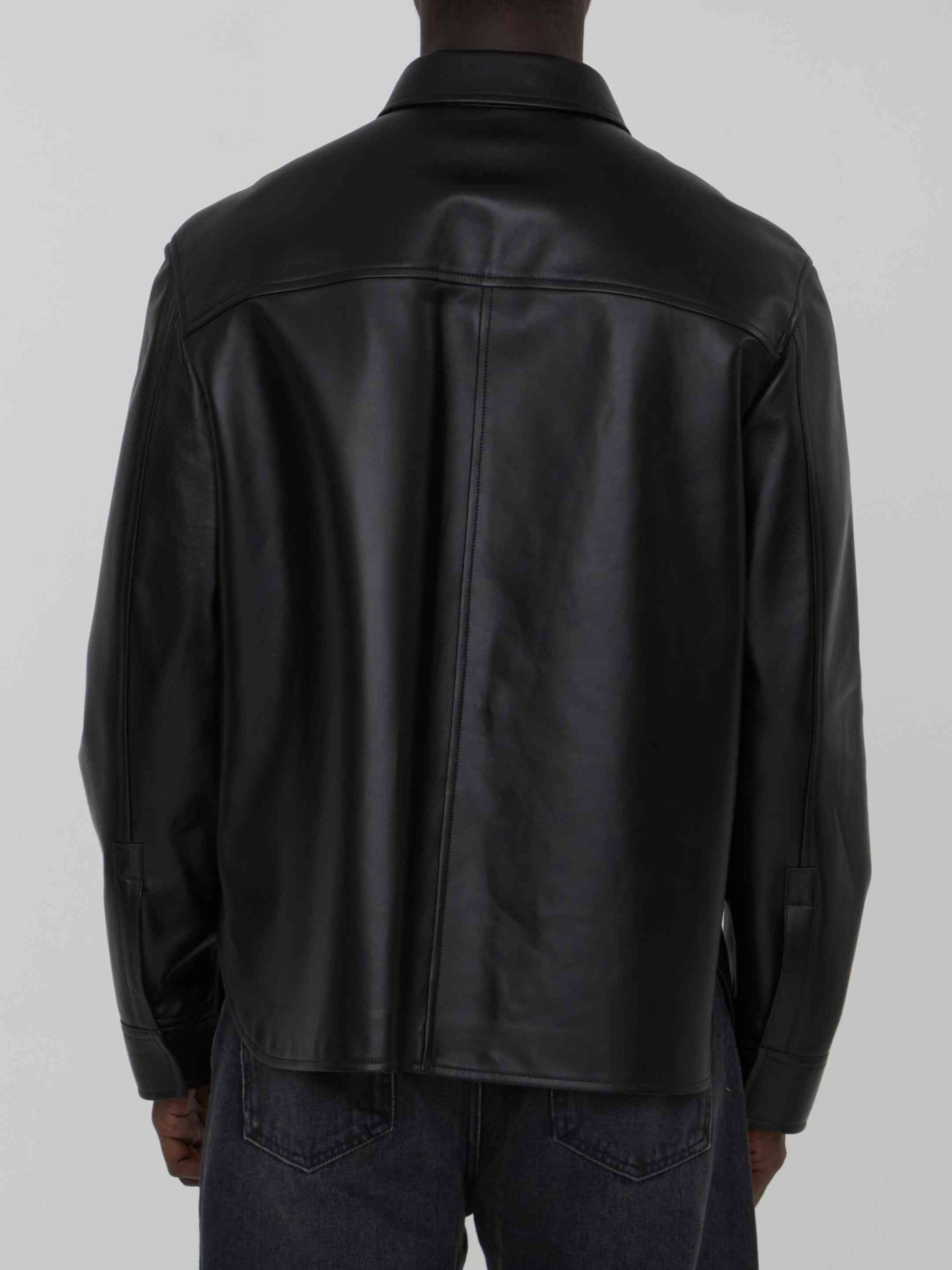 Loewe Men Overshirt In Lambskin Nappa - 4