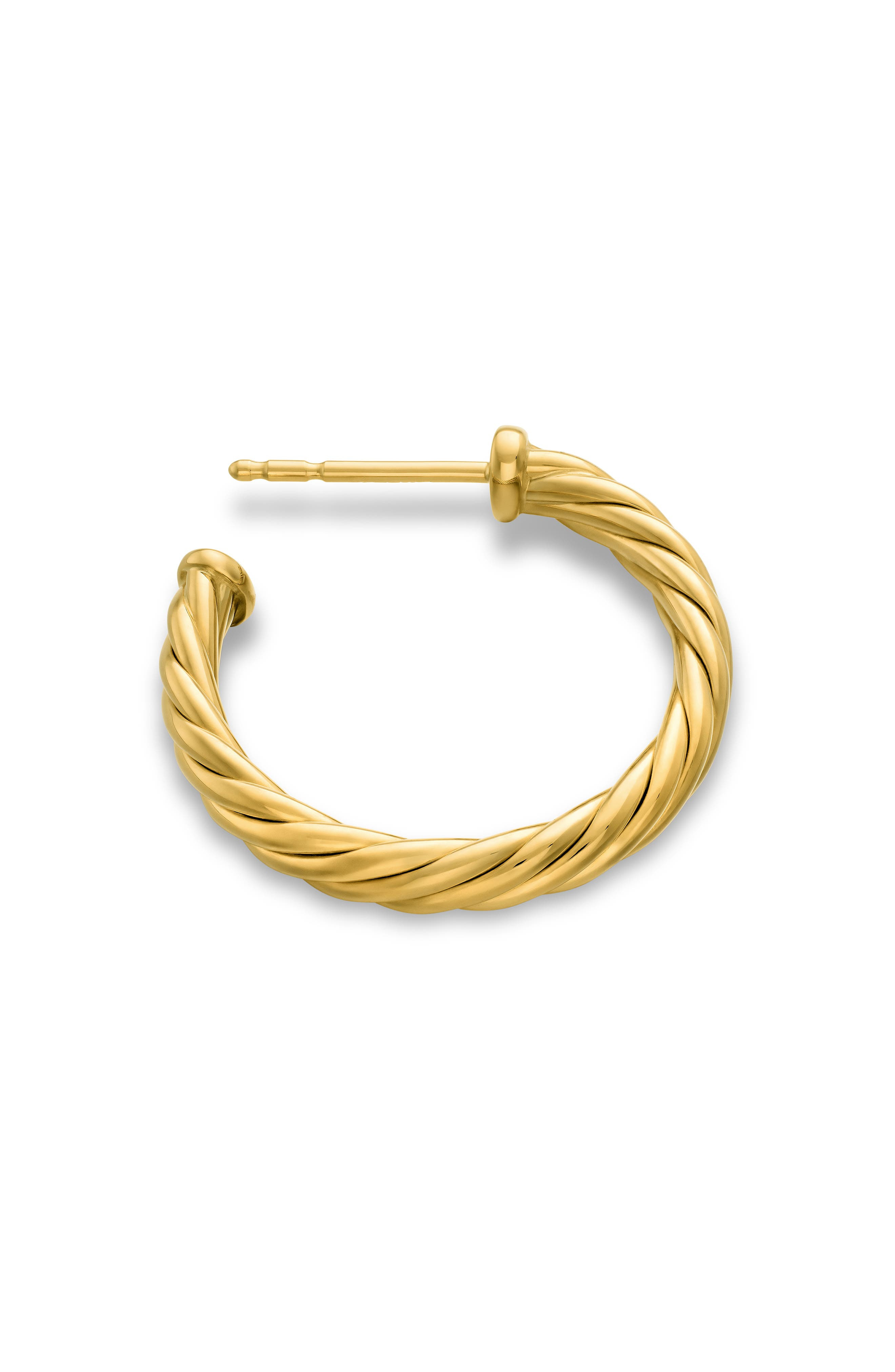 David Yurman Small Cablespira Hoop Earrings in 18K Yellow Gold at Nordstrom - 7
