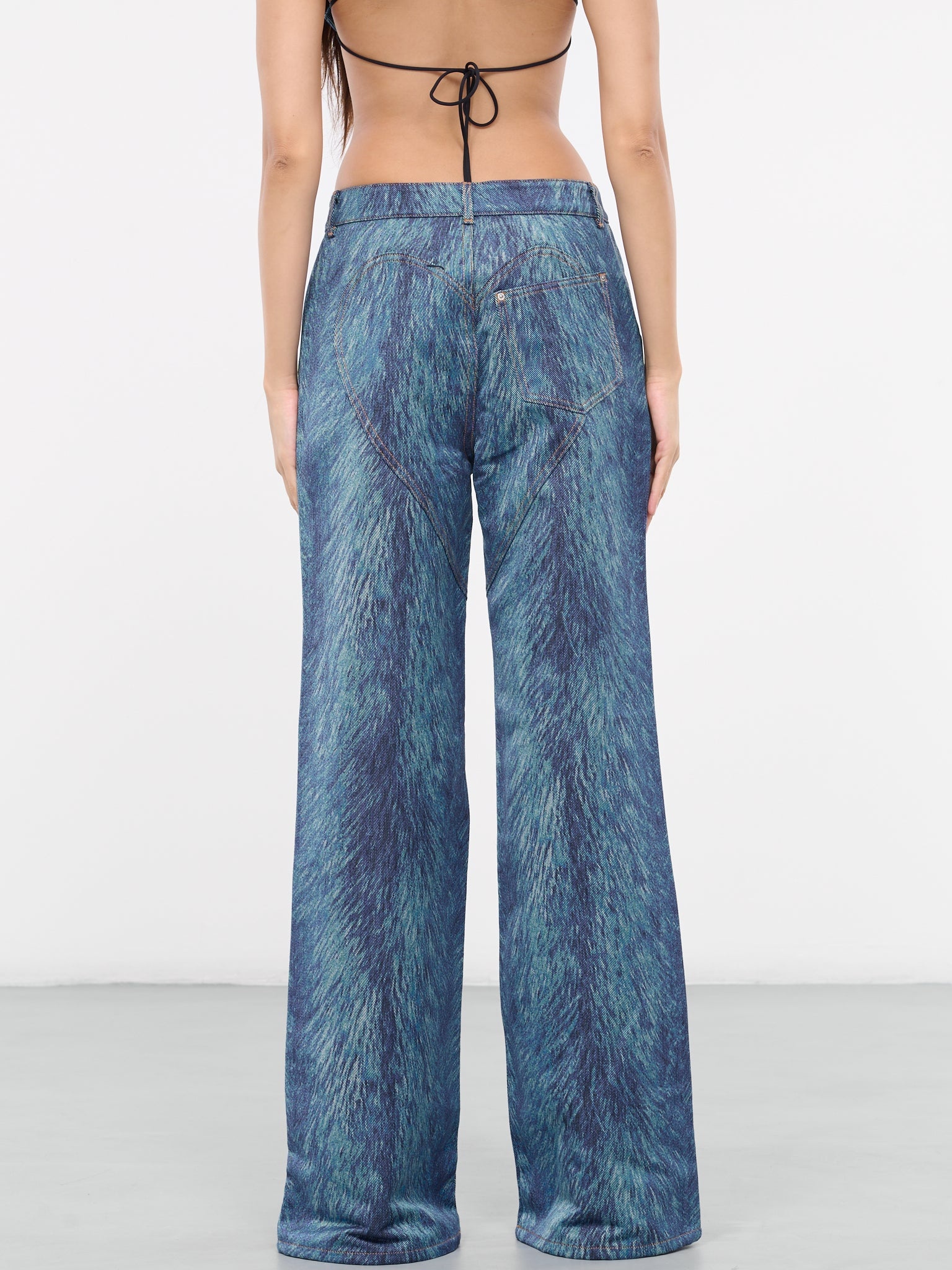 Fur Print Wide Pants - 3