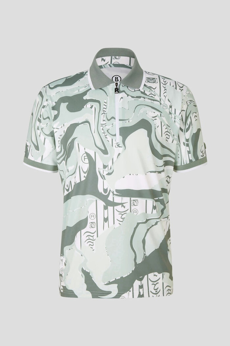 Cody Functional polo shirt in Eucalyptus green/White 1