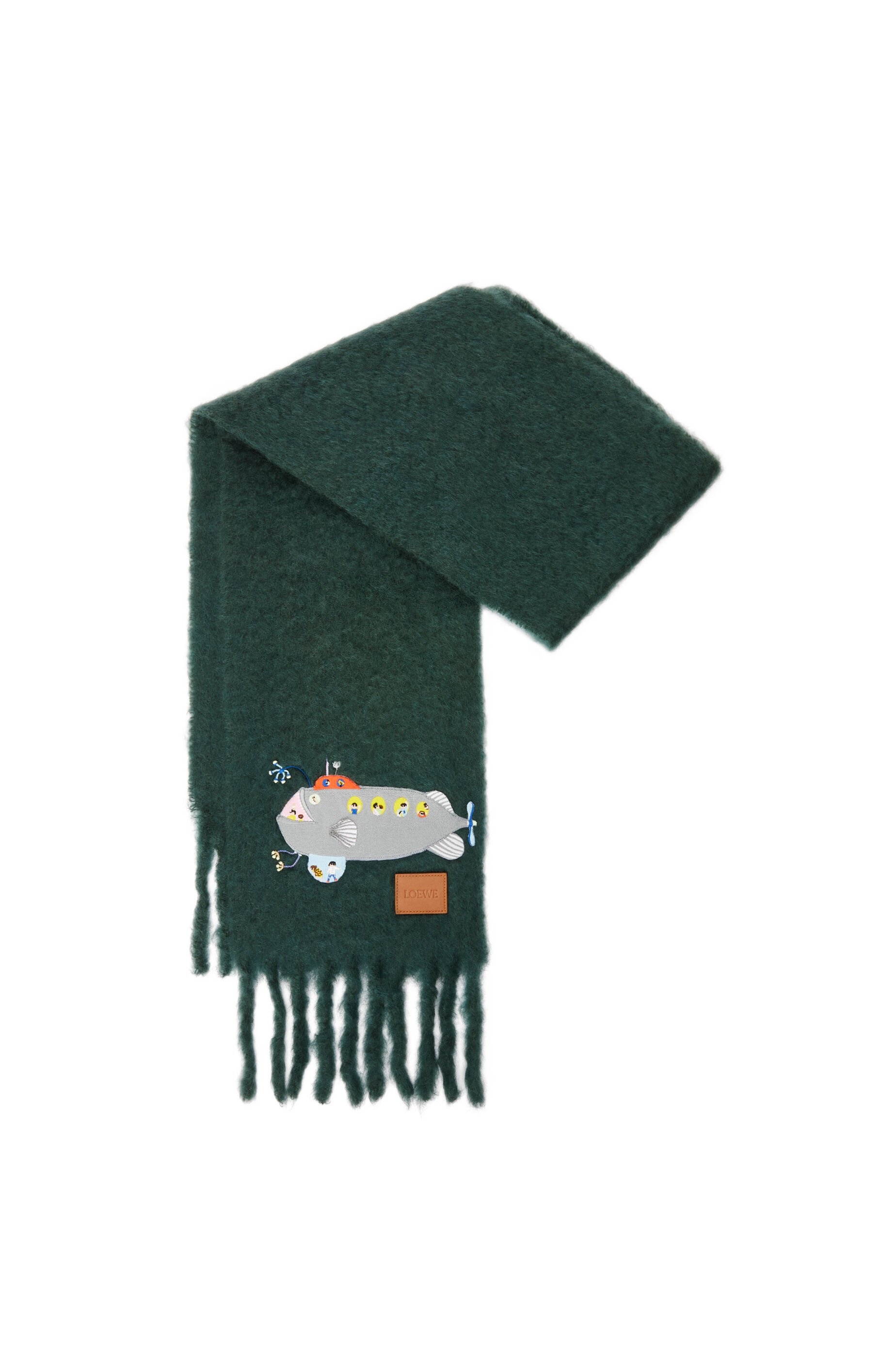 Submarine scarf in mohair and wool blend - 1