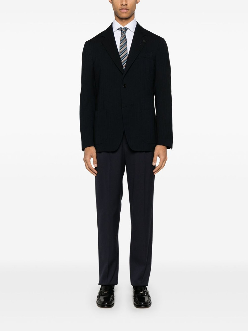 LARDINI herringbone-pattern blazer outlook