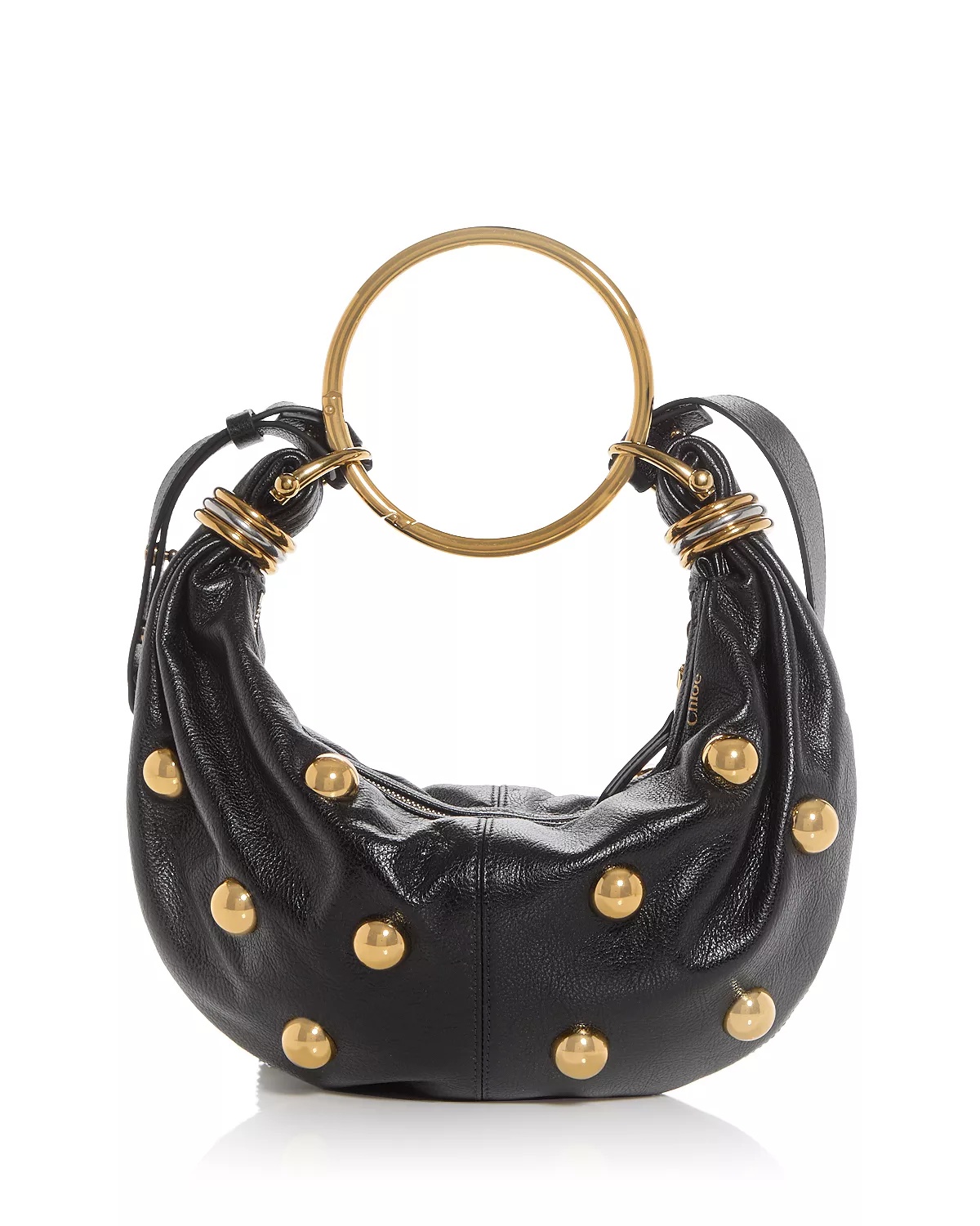 Small Bracelet Embellished Hobo Bag - 1