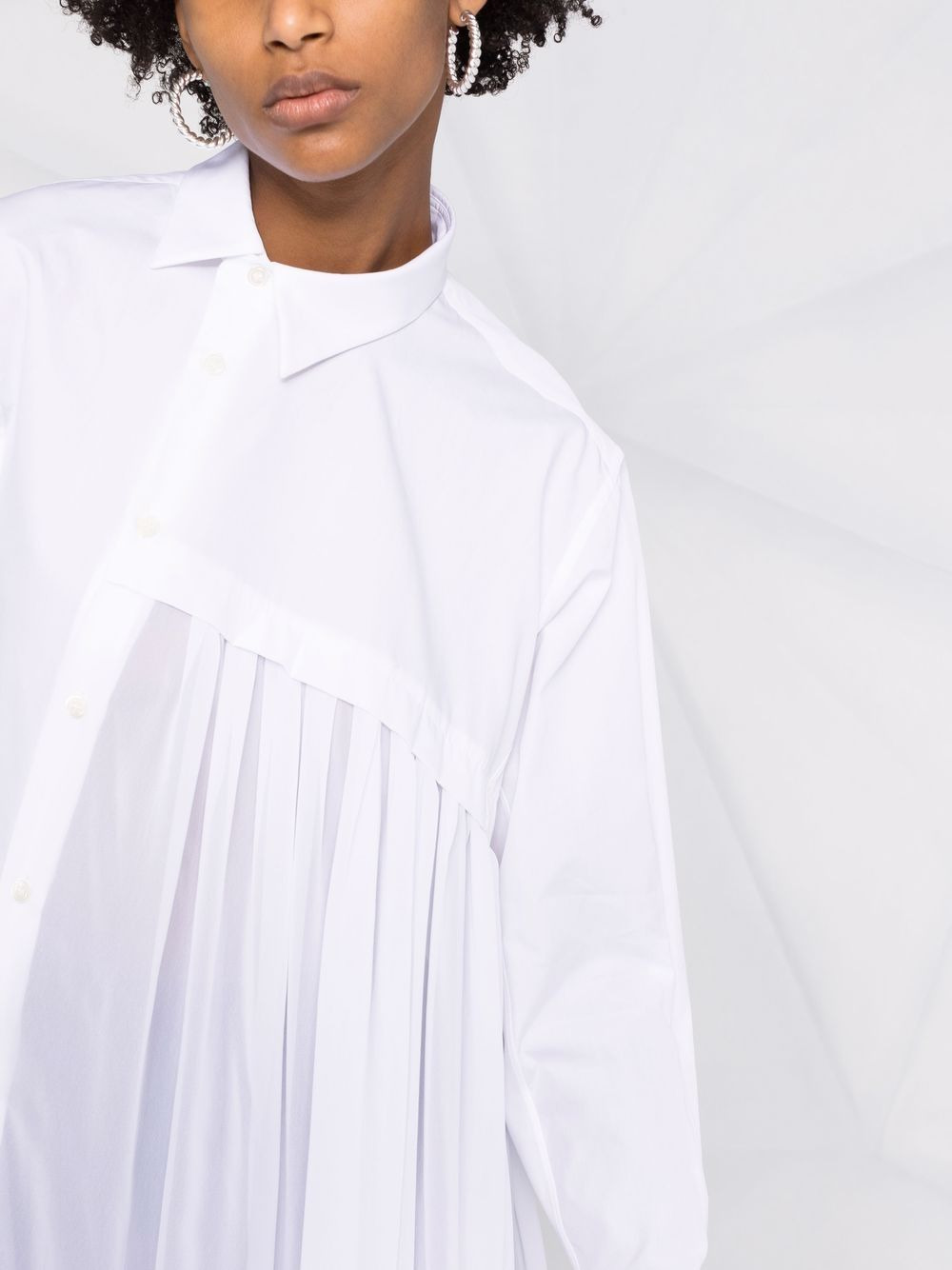 asymmetric pleated shirt - 5