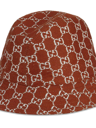 GUCCI GG Supreme lamé bucket hat outlook