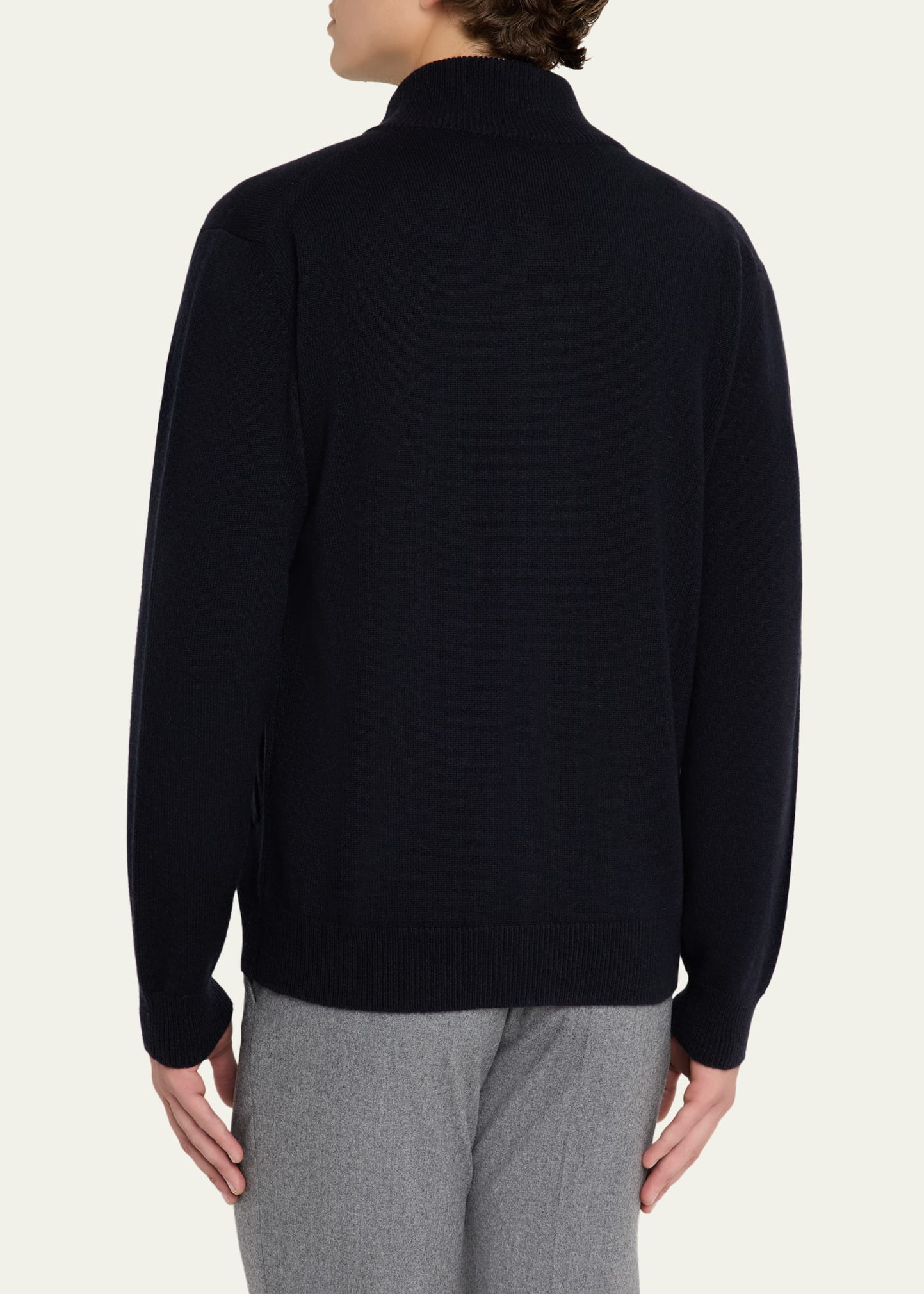 Men's Full-Zip Cashmere Cardigan Sweater - 3
