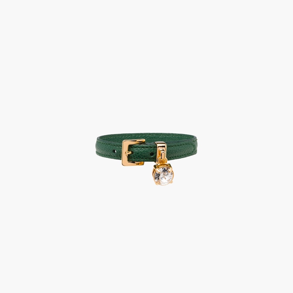 Madras leather bracelet - 1