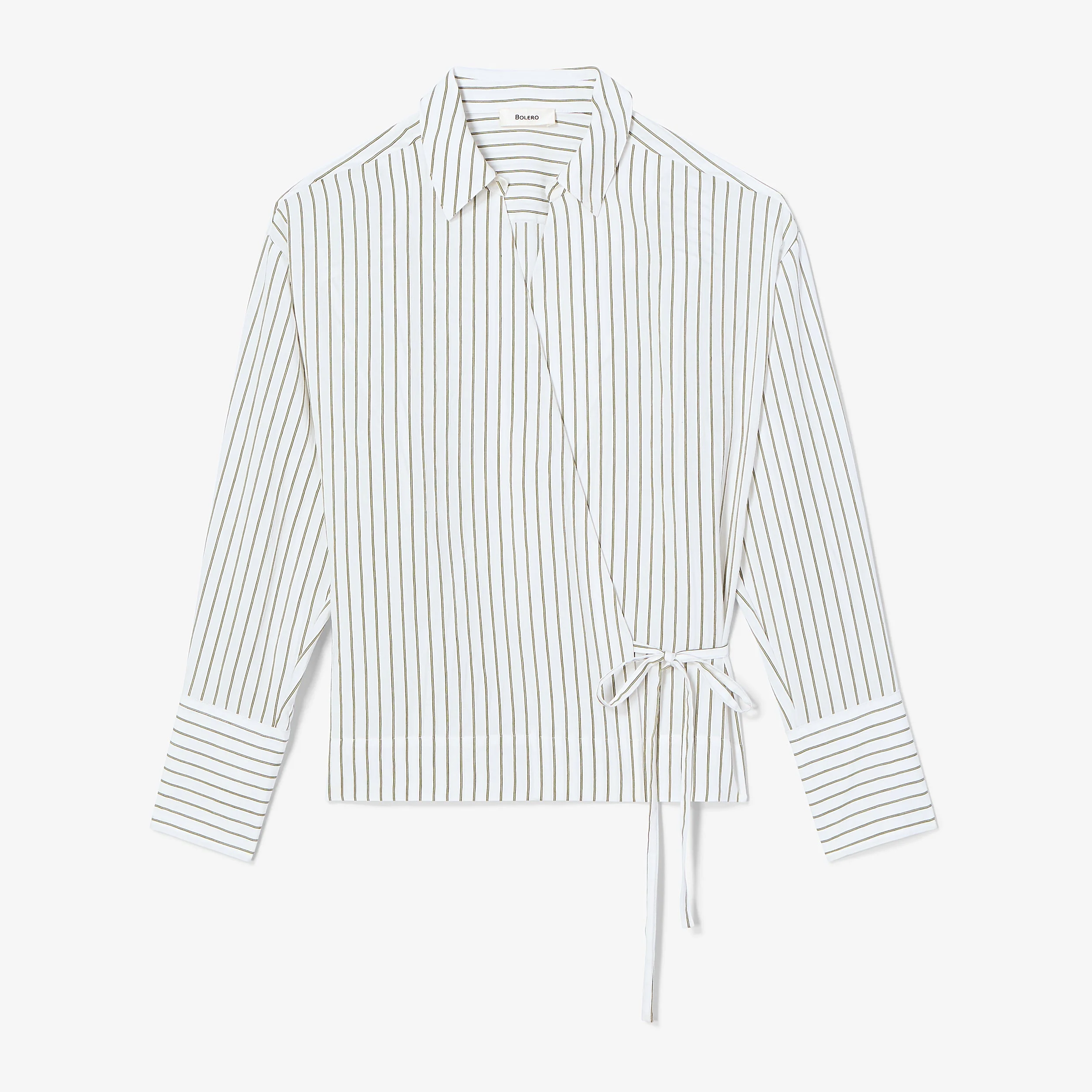 Leona Wrap Top - Shadow Stripe - 1
