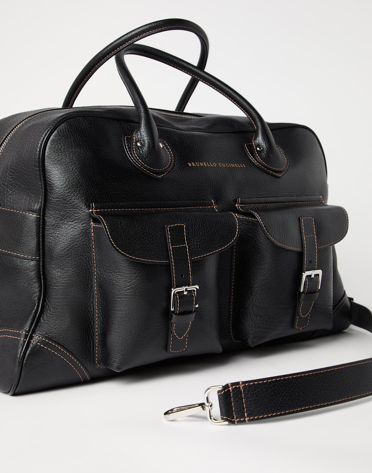 Grained calfskin weekender bag - 3